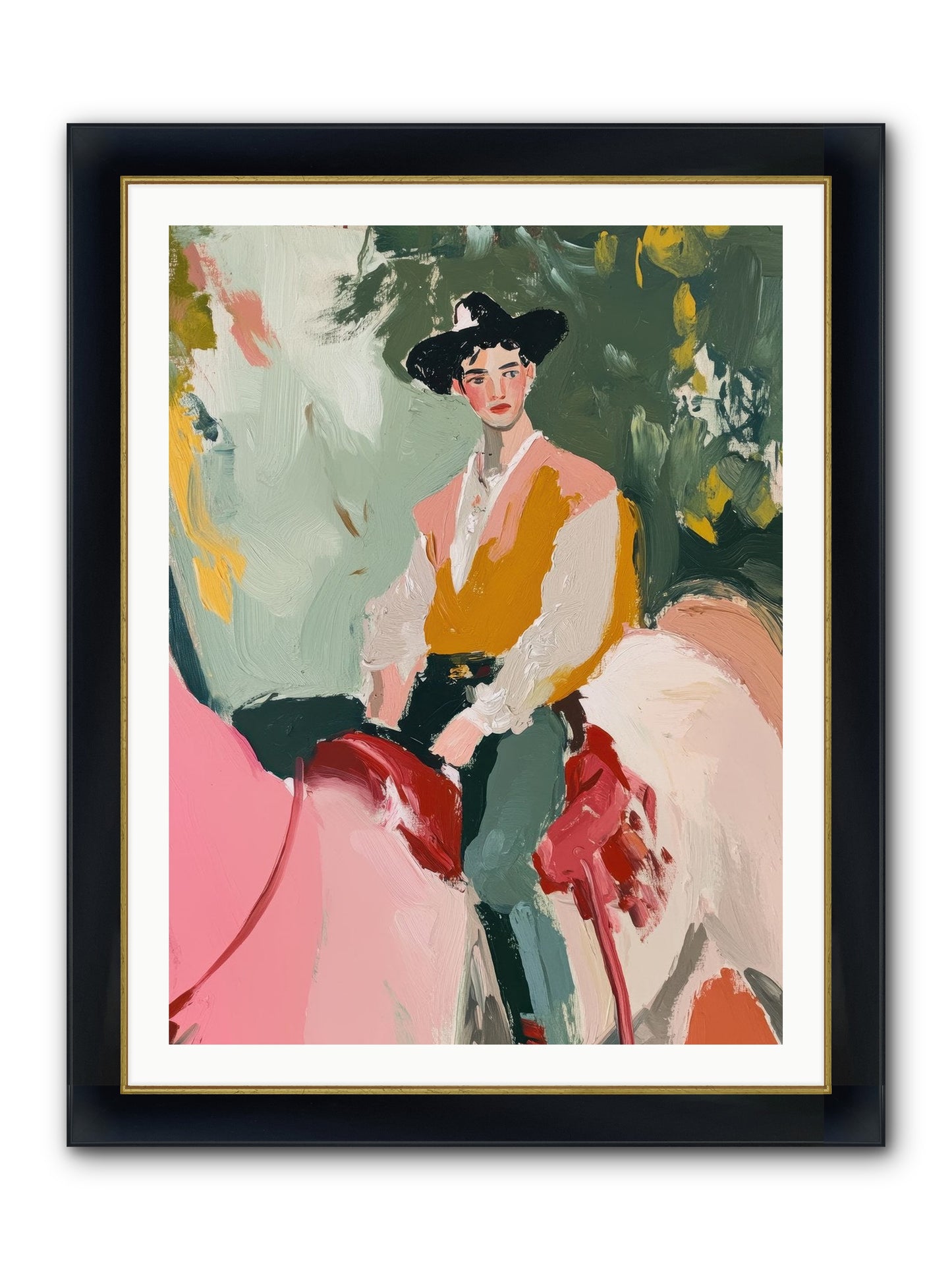 Rawhide Cartographer Framed Print - Wide Black w/Gold 30x40