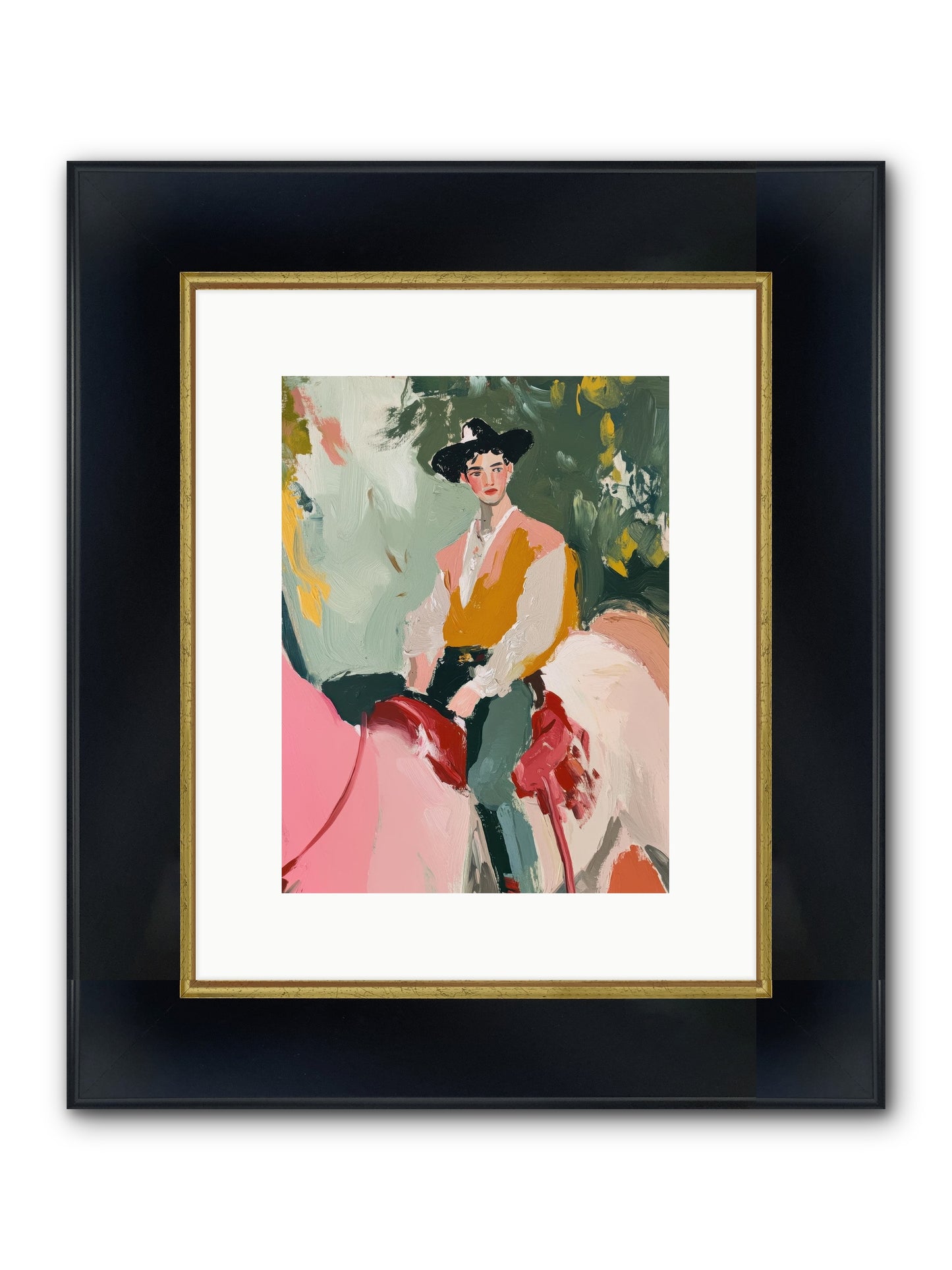 Rawhide Cartographer Framed Print - Wide Black w/Gold 9x12