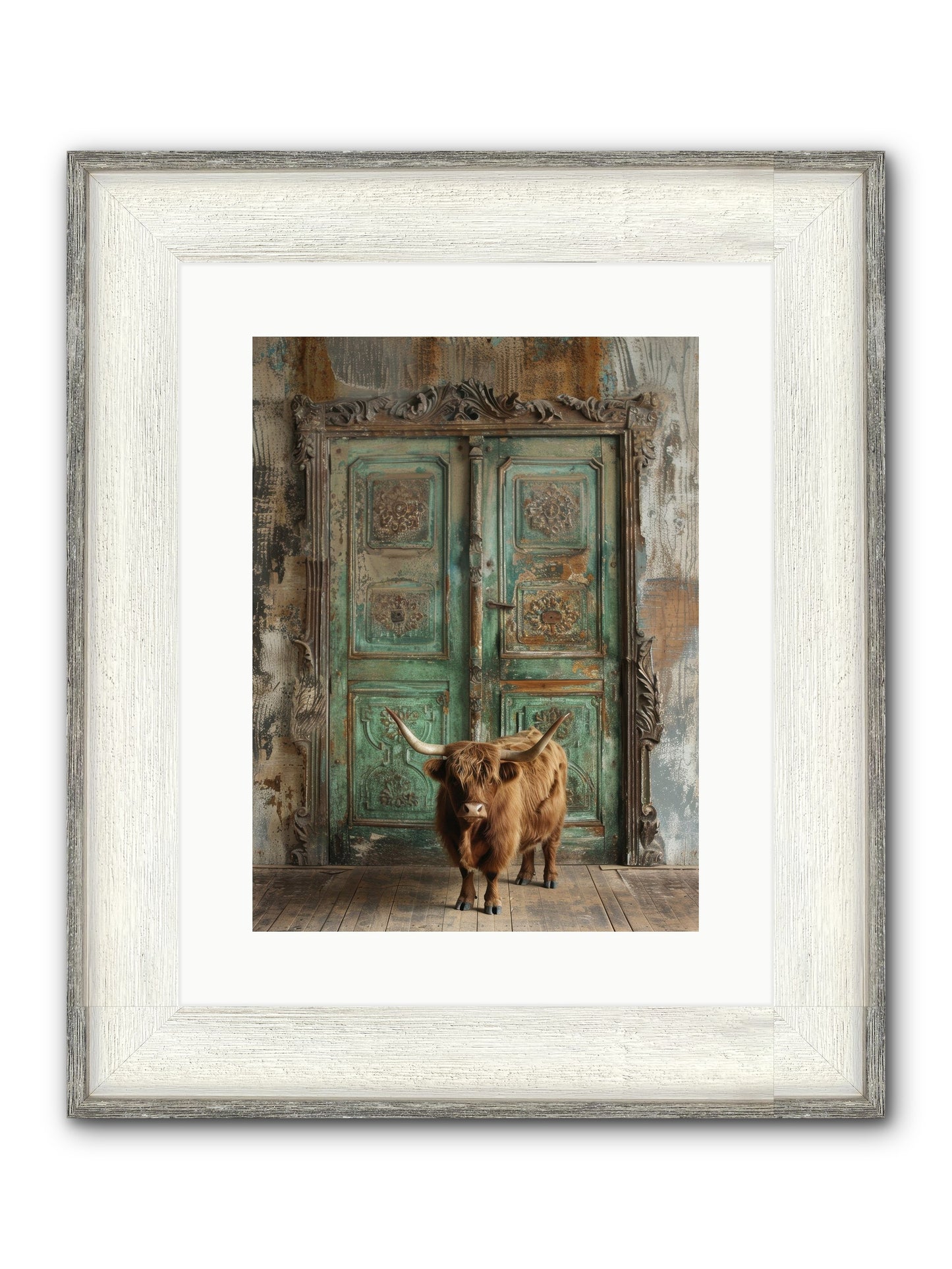 Rawhide Road Framed Print - Driftwood White 12x16
