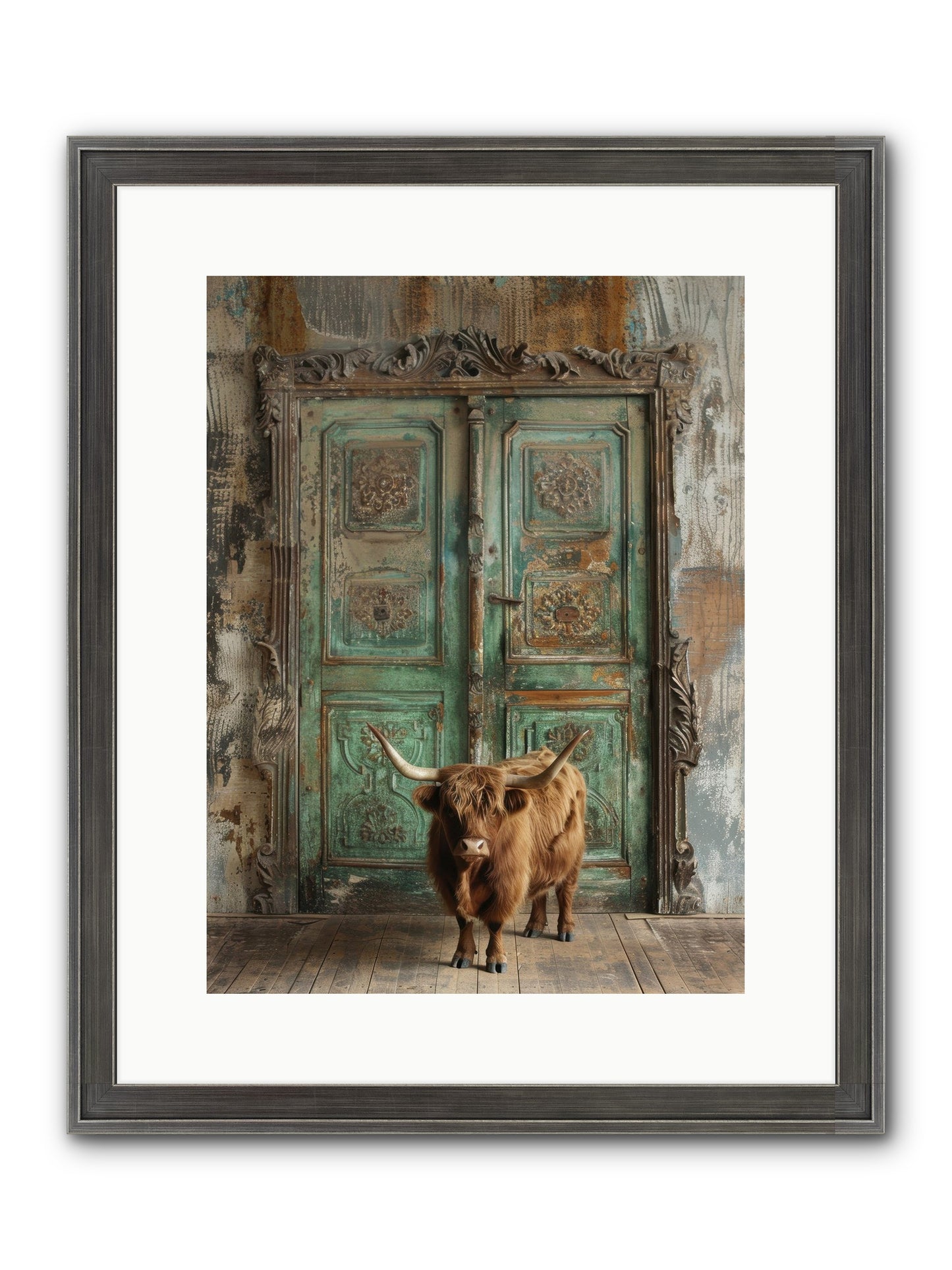 Rawhide Road Framed Print - Slimwoods Black/Silver 12x16