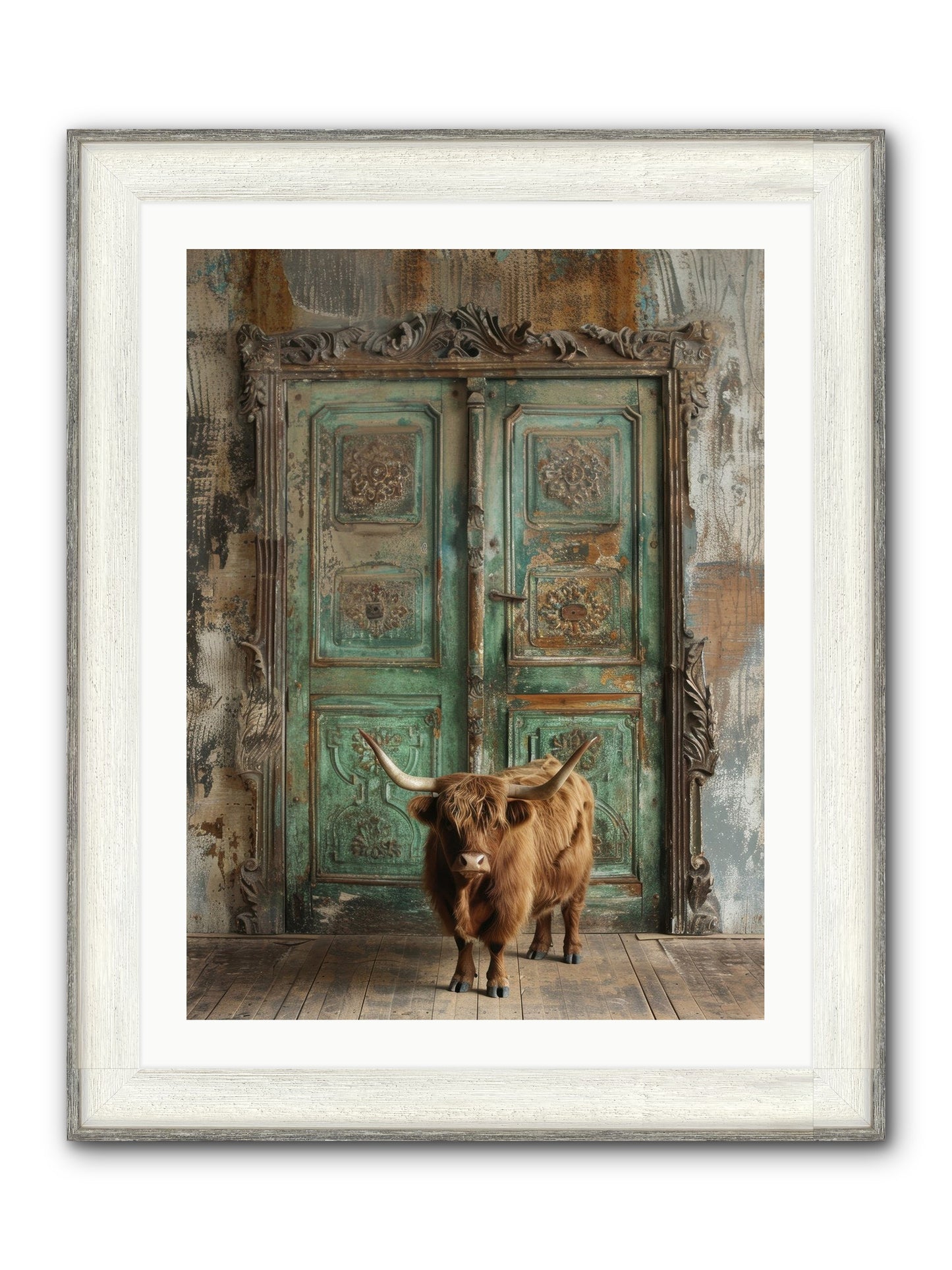 Rawhide Road Framed Print - Driftwood White 24x32