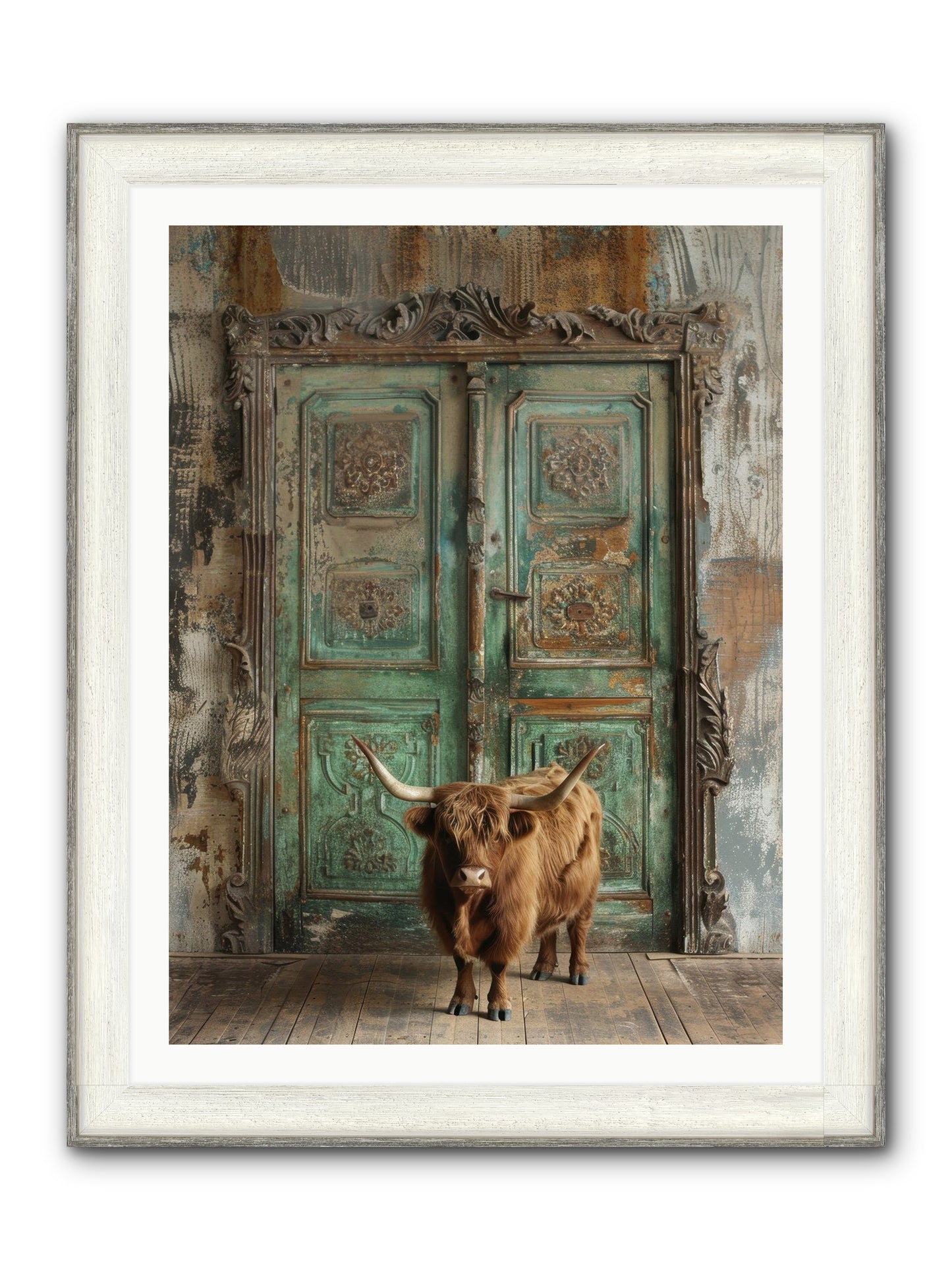 Rawhide Road Framed Print - Driftwood White 30x40