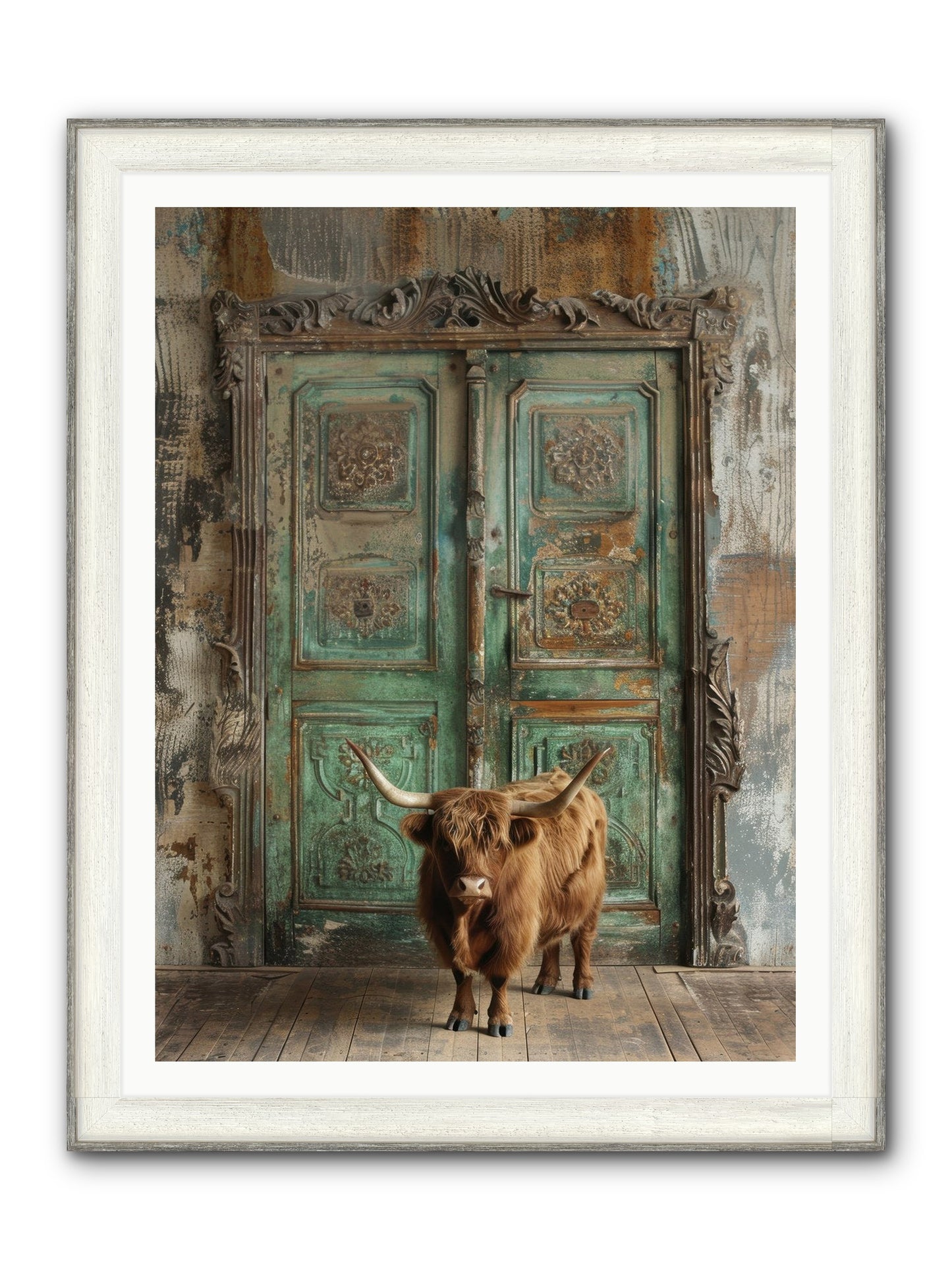 Rawhide Road Framed Print - Driftwood White 36x48
