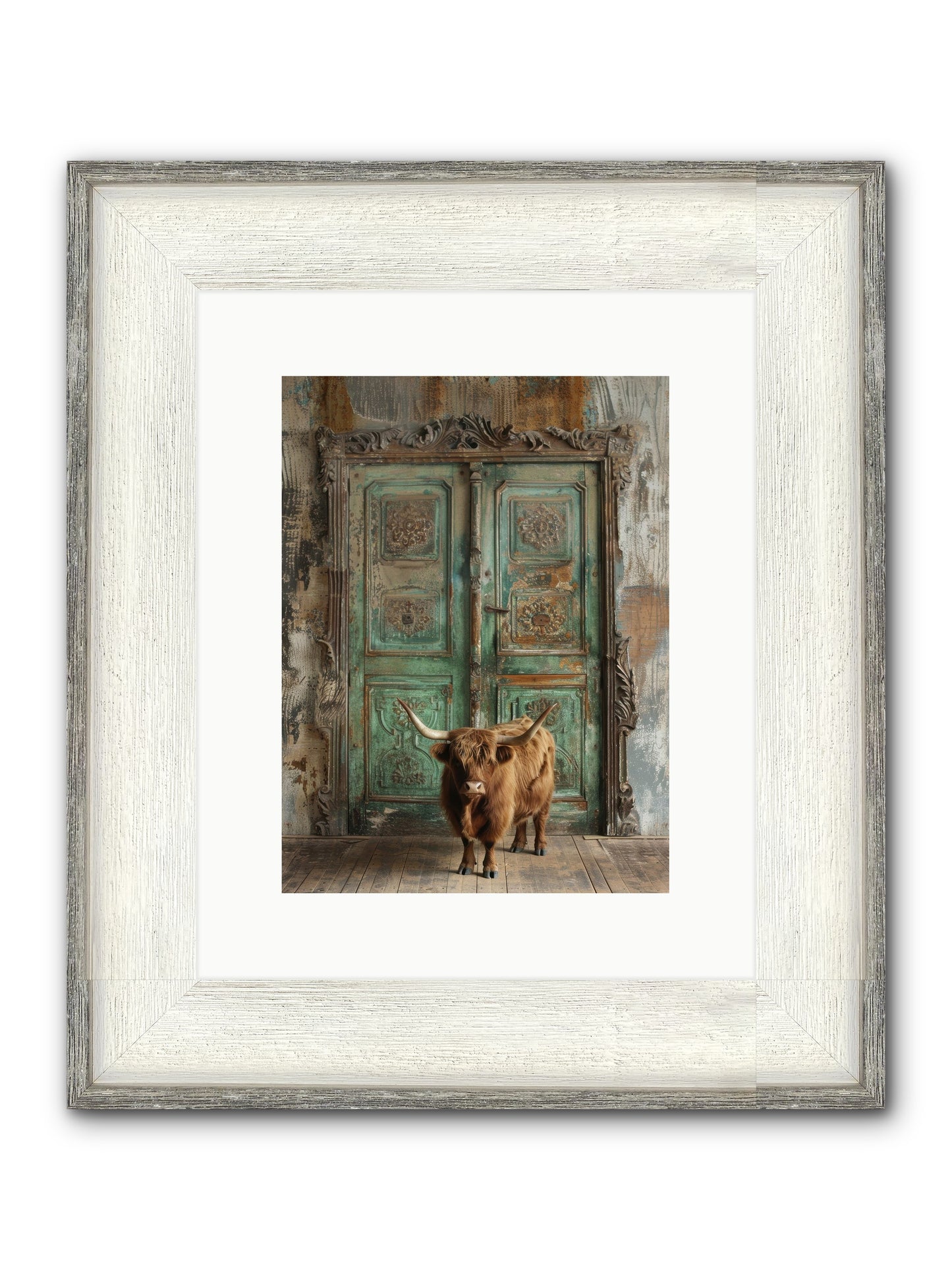 Rawhide Road Framed Print - Driftwood White 9x12