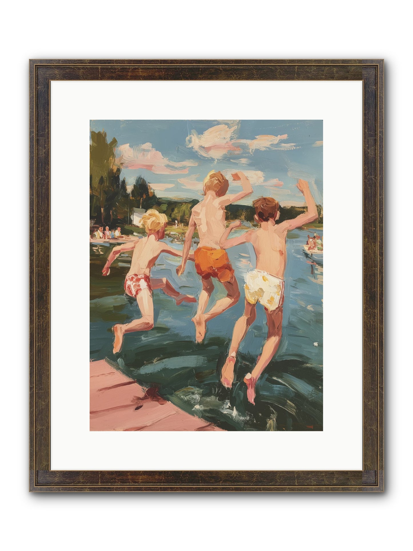 Ready Set Go Framed Print - Slimwoods Black/Gold 12x16