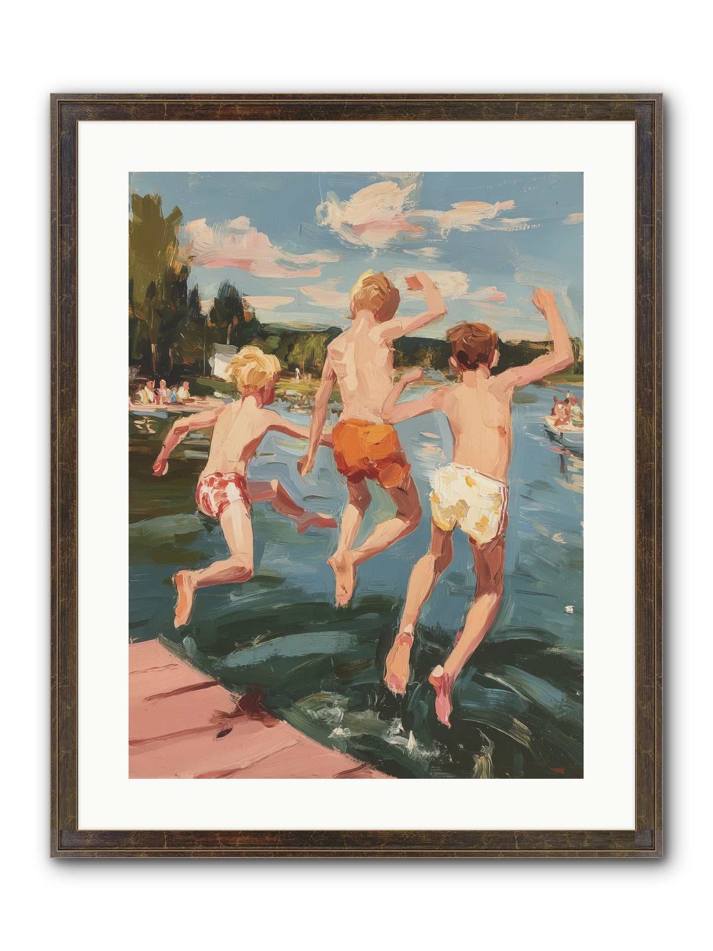 Ready Set Go Framed Print - Slimwoods Black/Gold 18x24