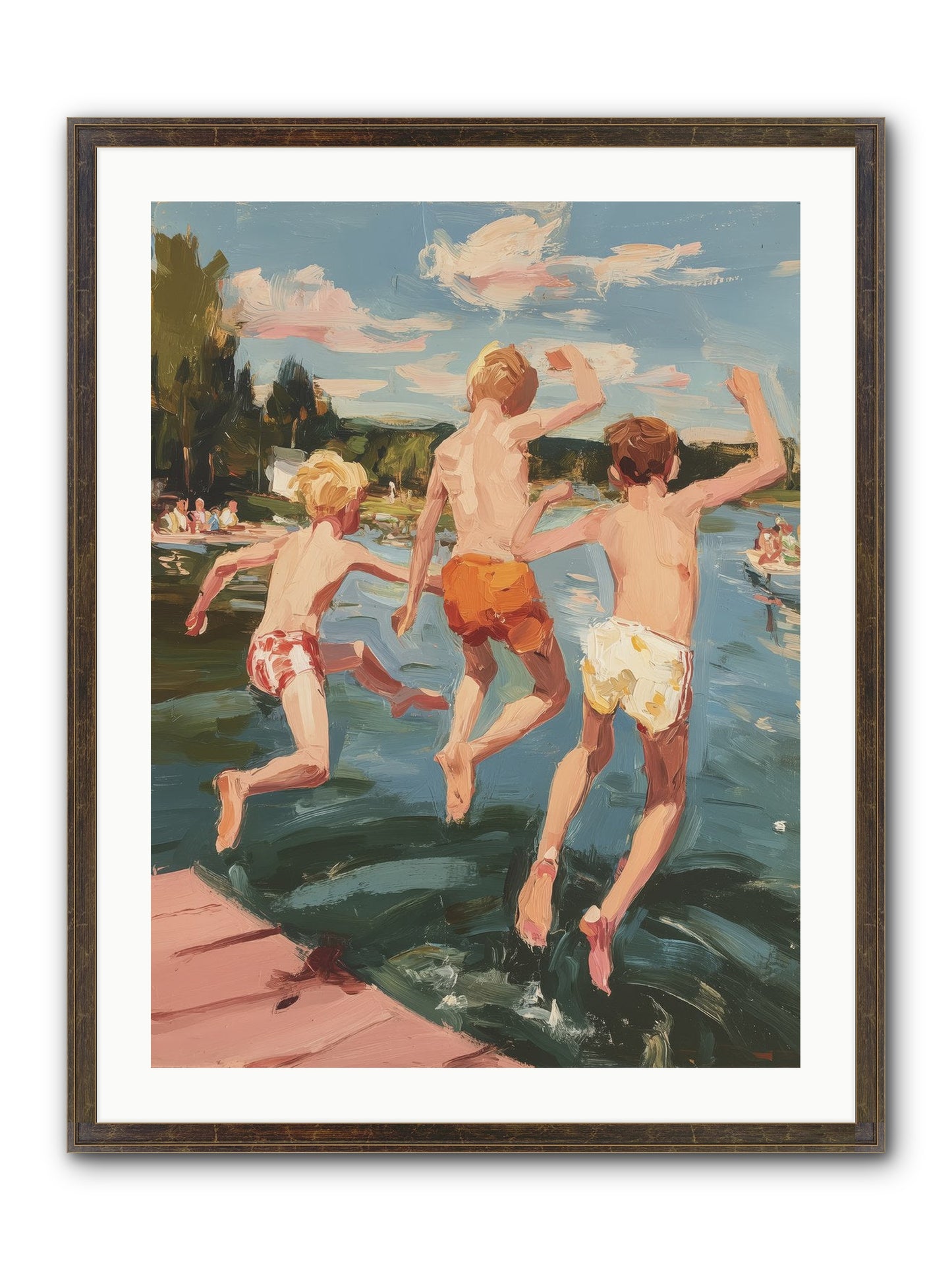 Ready Set Go Framed Print - Slimwoods Black/Gold 24x32