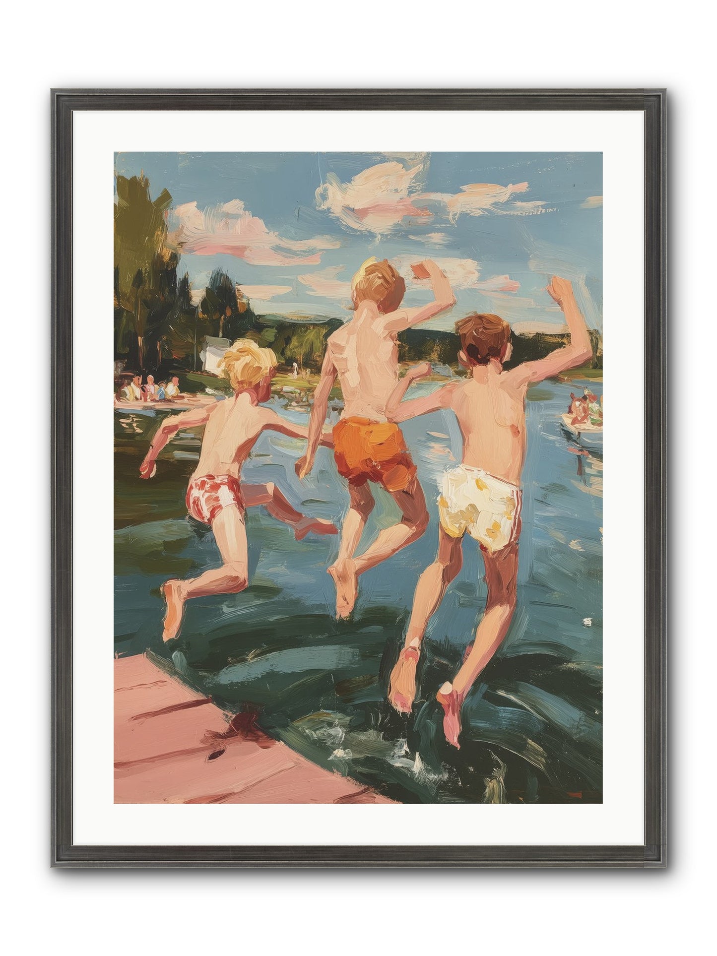 Ready Set Go Framed Print - Slimwoods Black/Silver 24x32