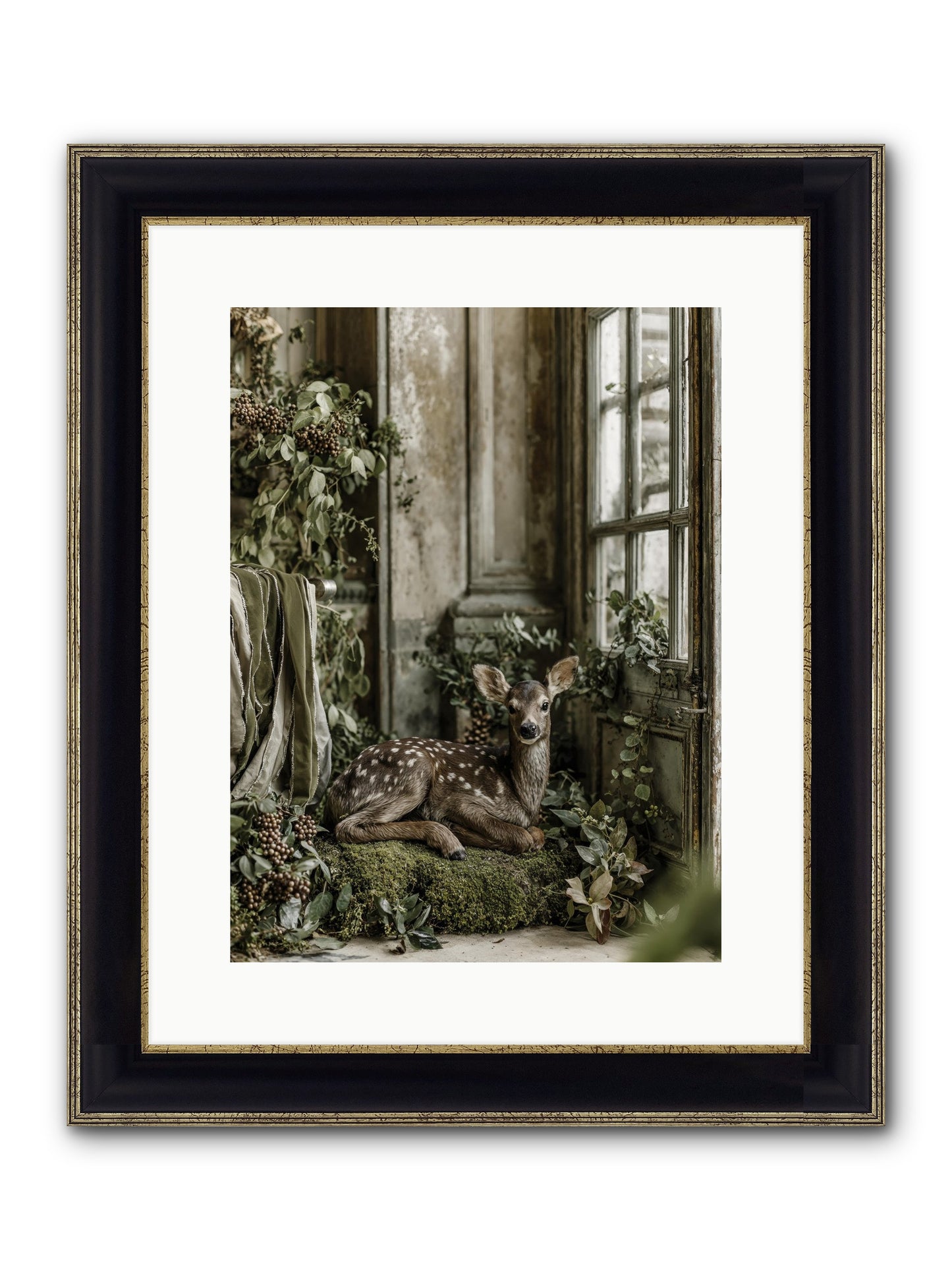 Reason Enough Framed Print - Black & Gold 12x16