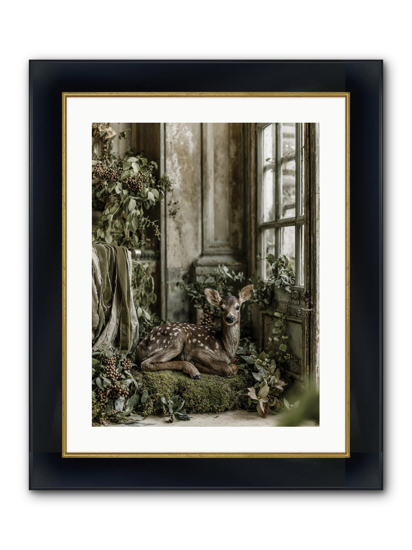 Reason Enough Framed Print - Wide Black w/Gold 18x24