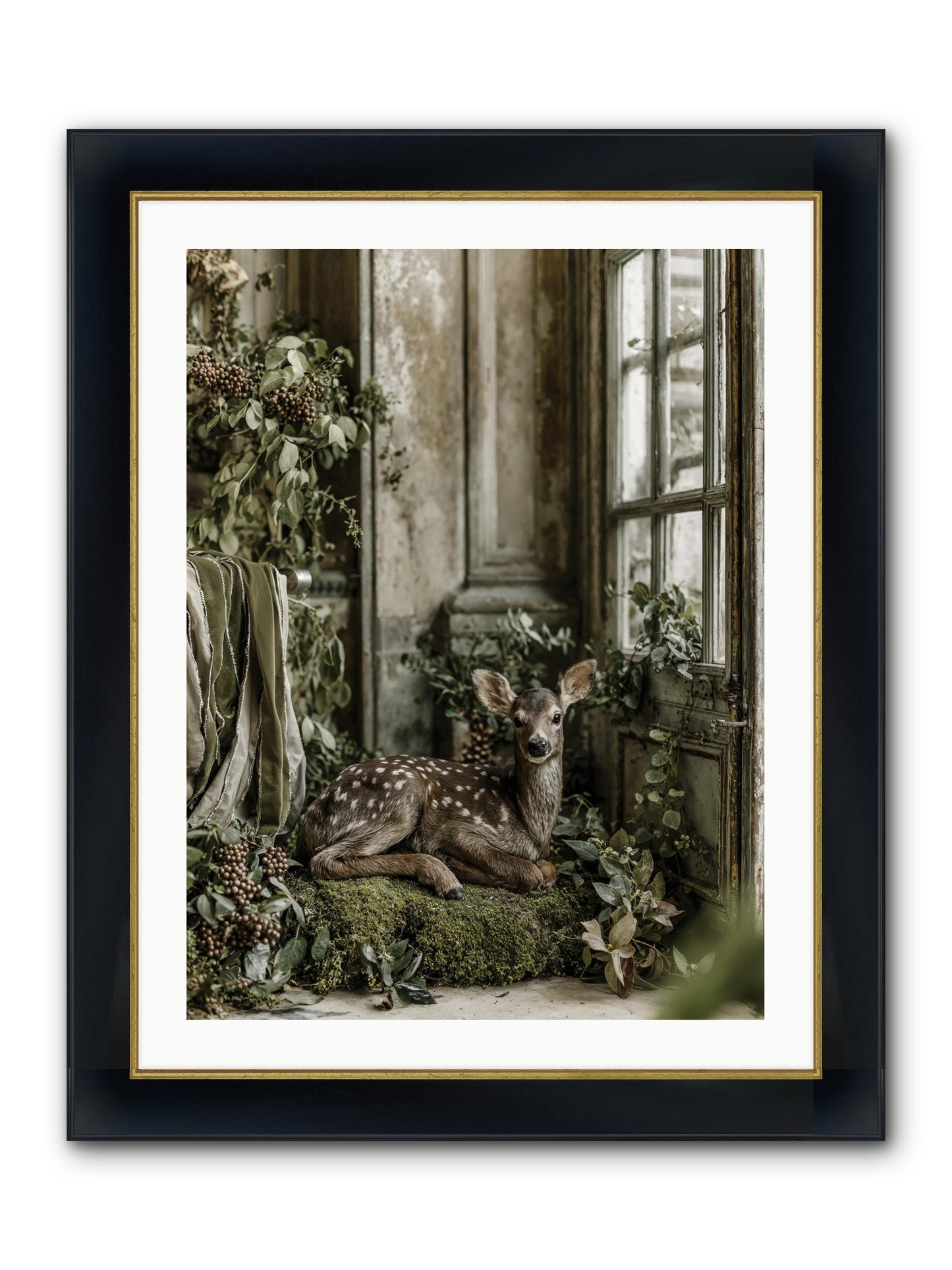 Reason Enough Framed Print - Wide Black w/Gold 24x32