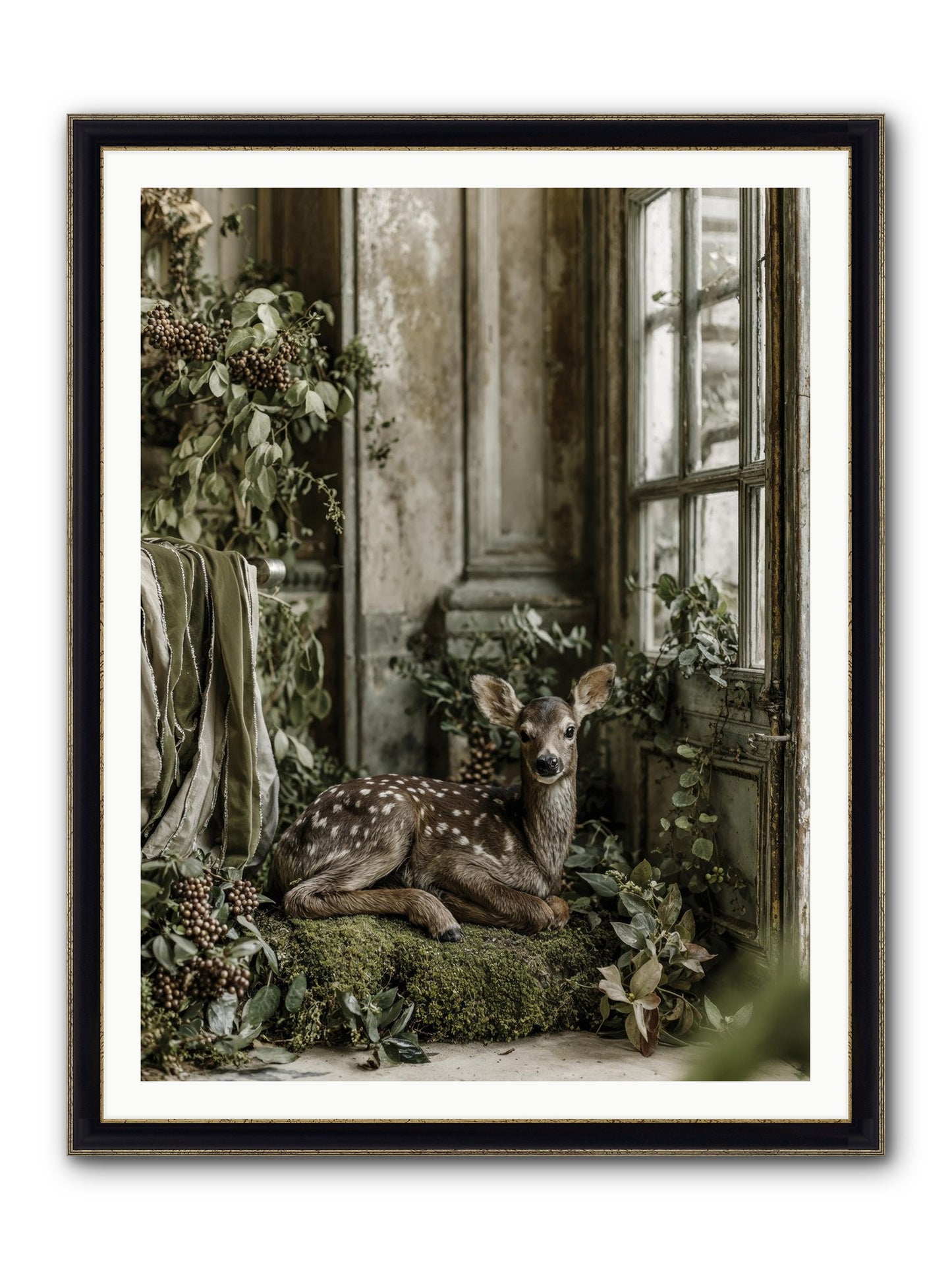Reason Enough Framed Print - Black & Gold 36x48