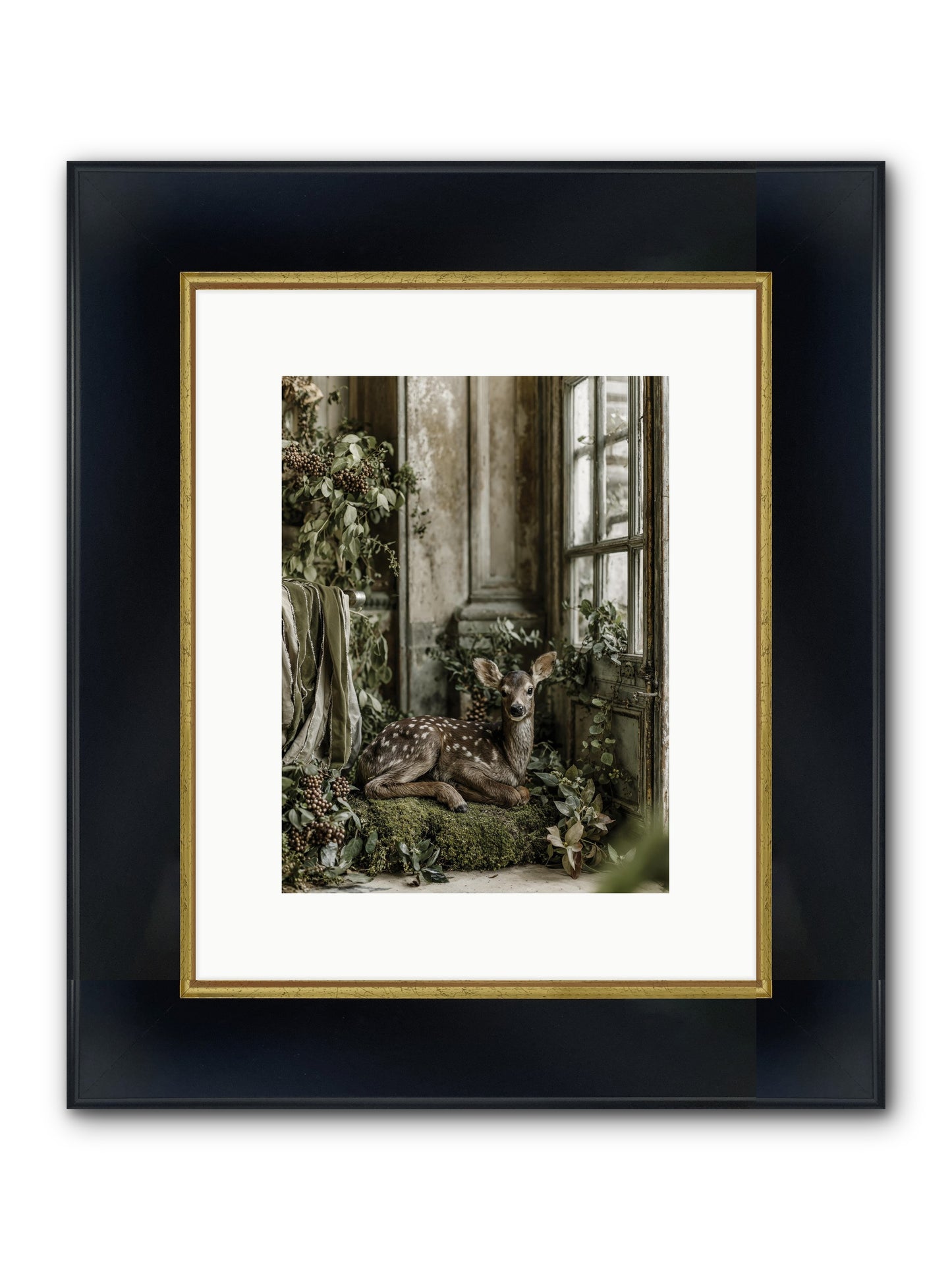 Reason Enough Framed Print - Wide Black w/Gold 9x12