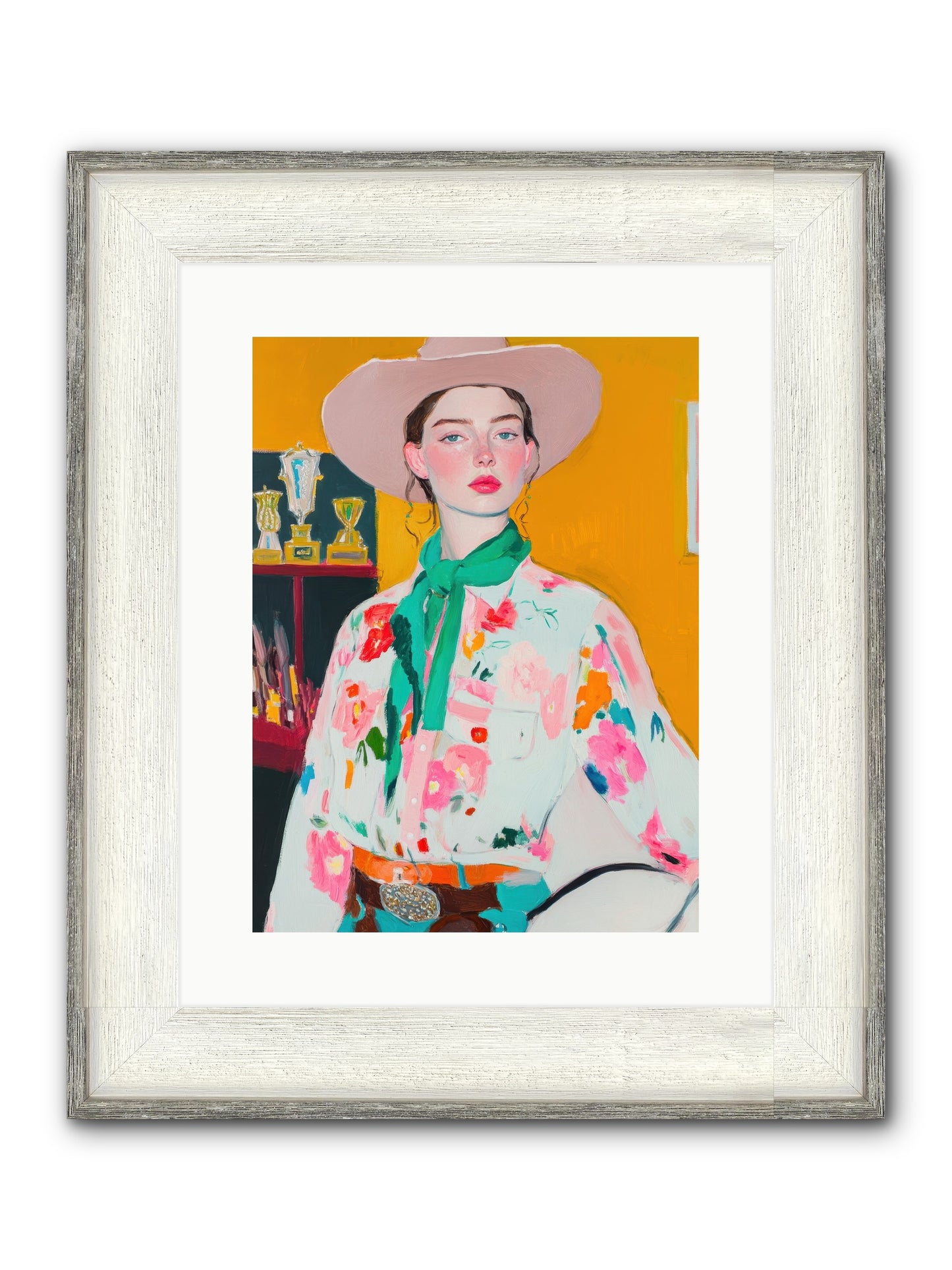 Rebel Rider Framed Print - Driftwood White 12x16