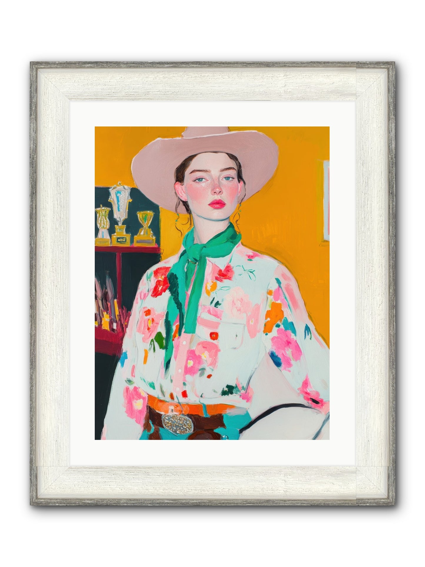 Rebel Rider Framed Print - Driftwood White 18x24