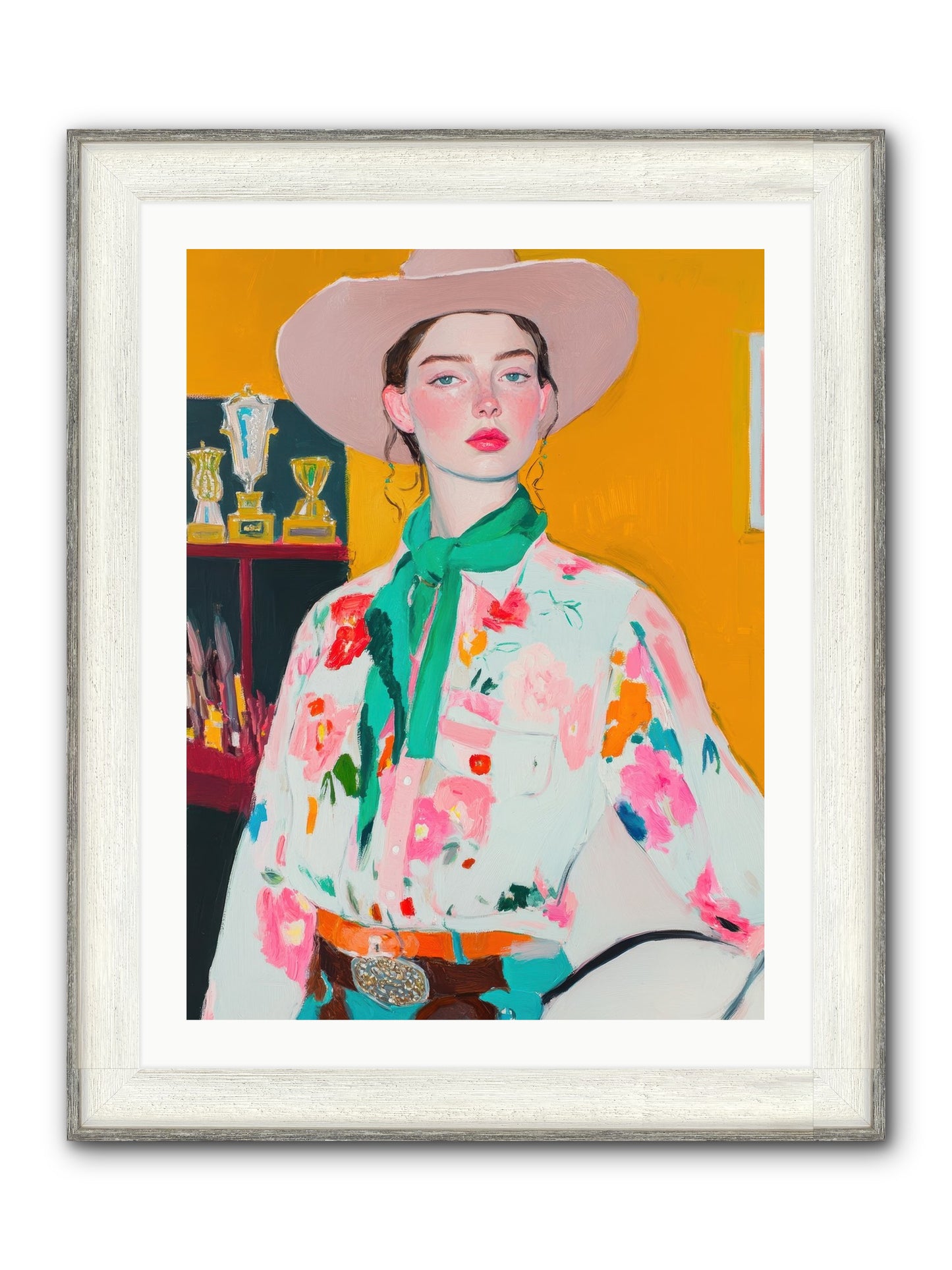 Rebel Rider Framed Print - Driftwood White 24x32