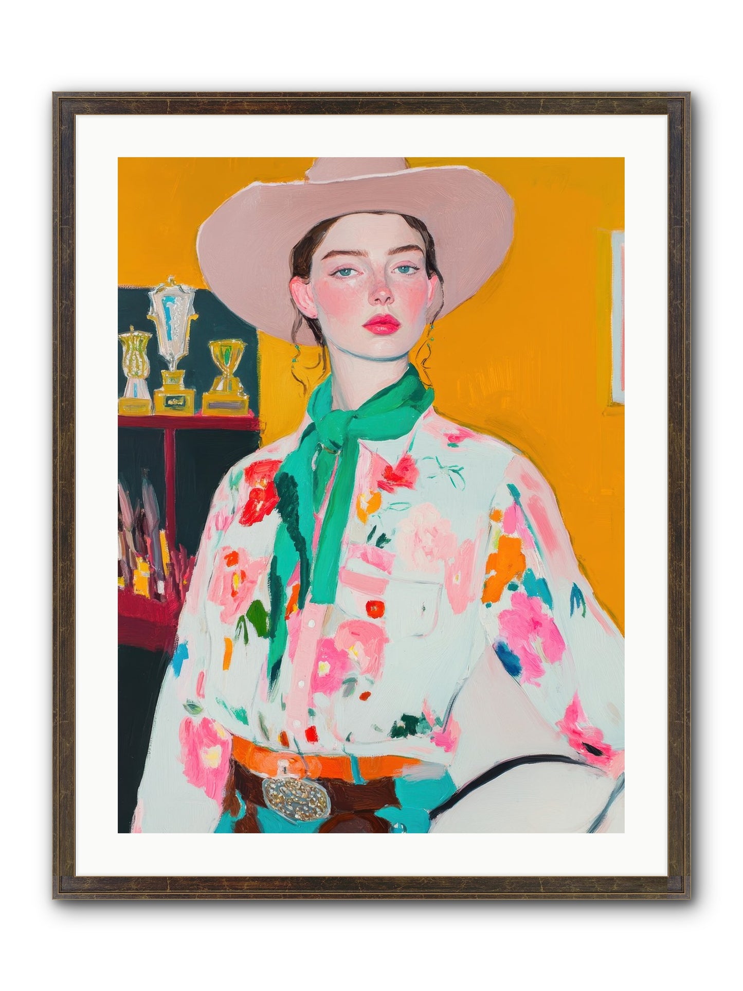Rebel Rider Framed Print - Slimwoods Black/Gold 24x32