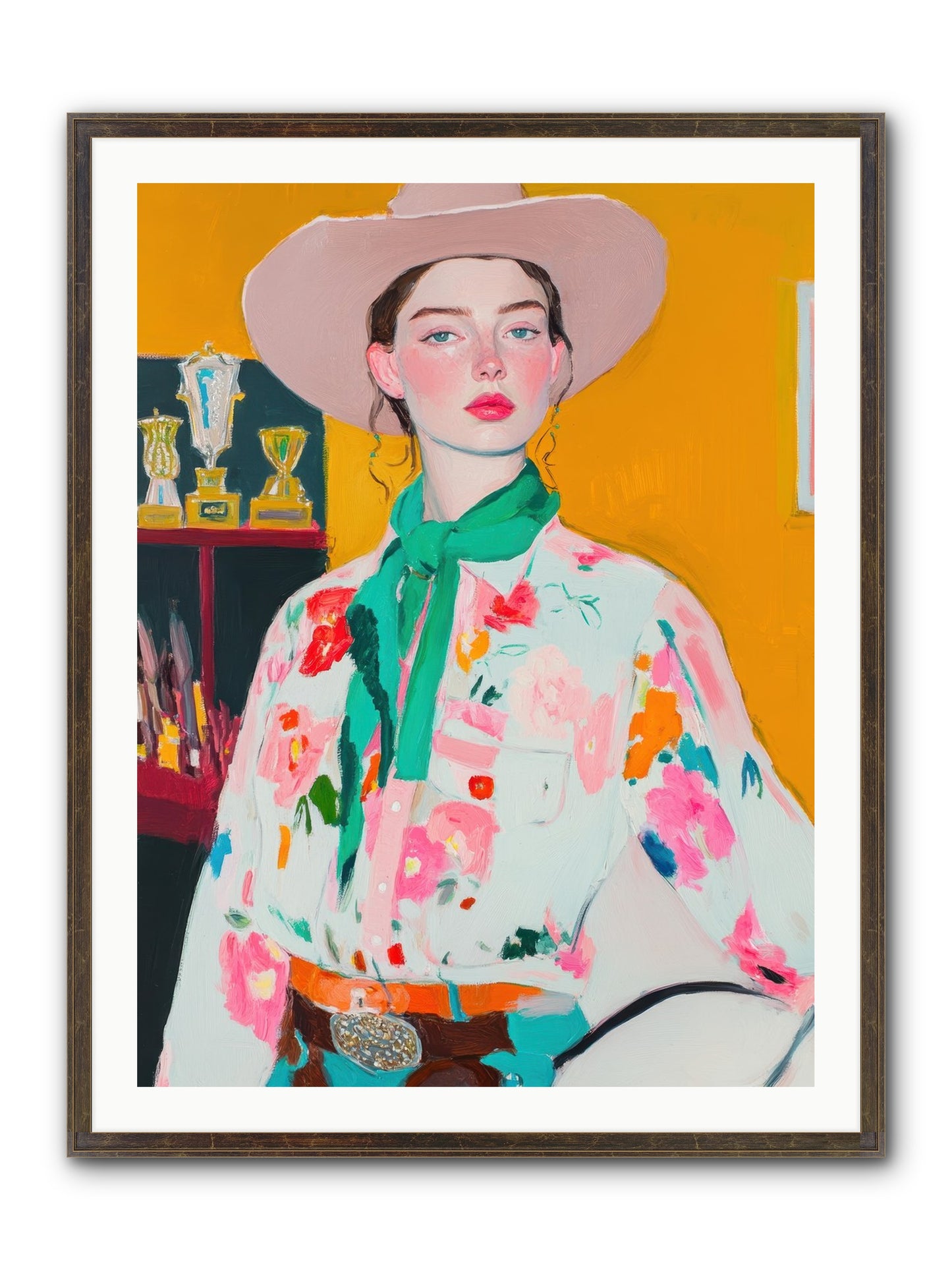 Rebel Rider Framed Print - Slimwoods Black/Gold 30x40