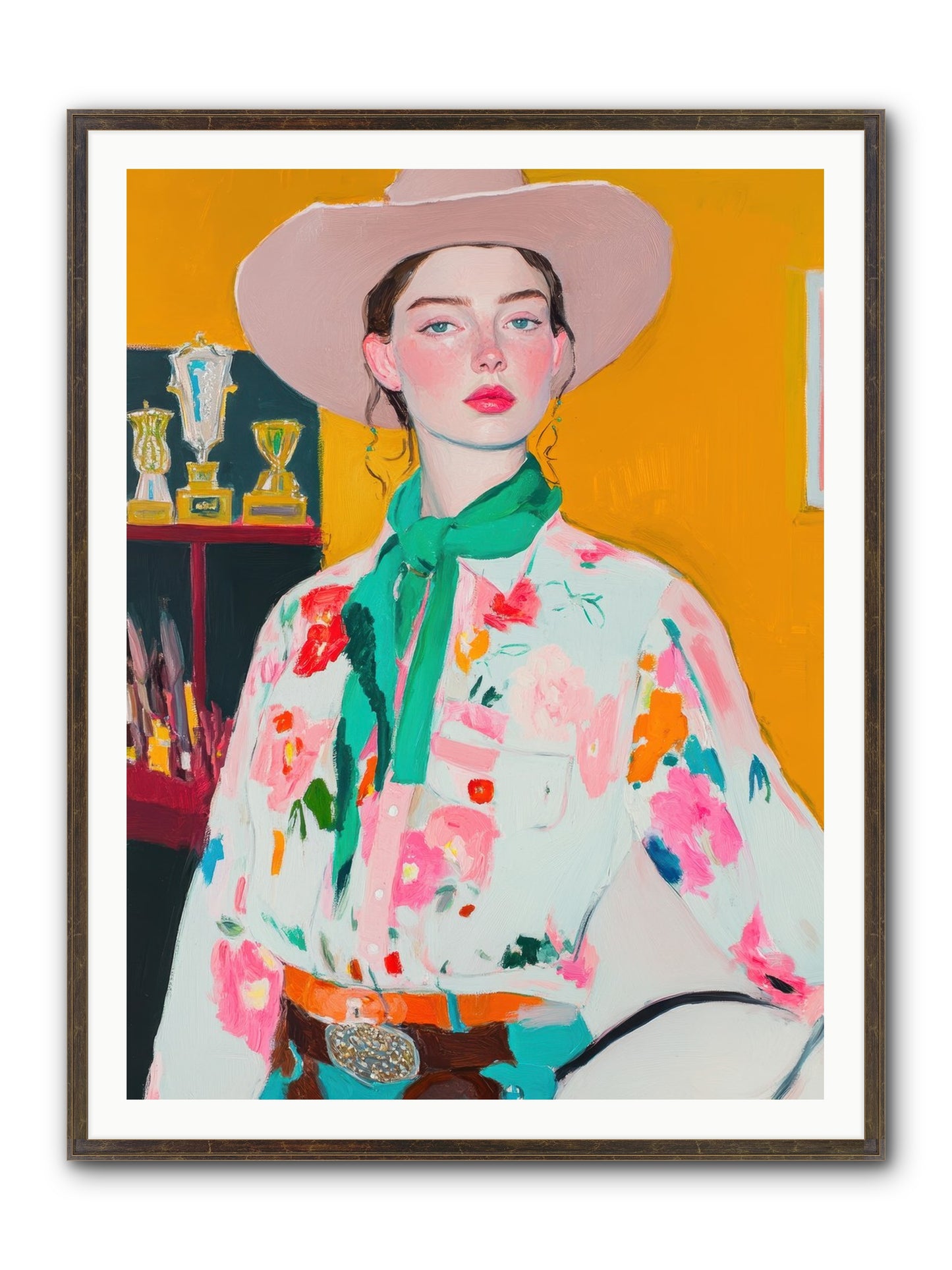 Rebel Rider Framed Print - Slimwoods Black/Gold 36x48