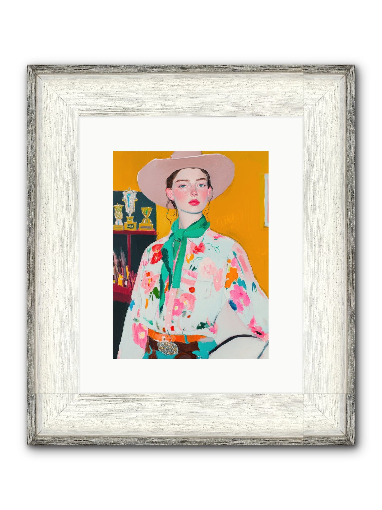 Rebel Rider Framed Print - Driftwood White 9x12