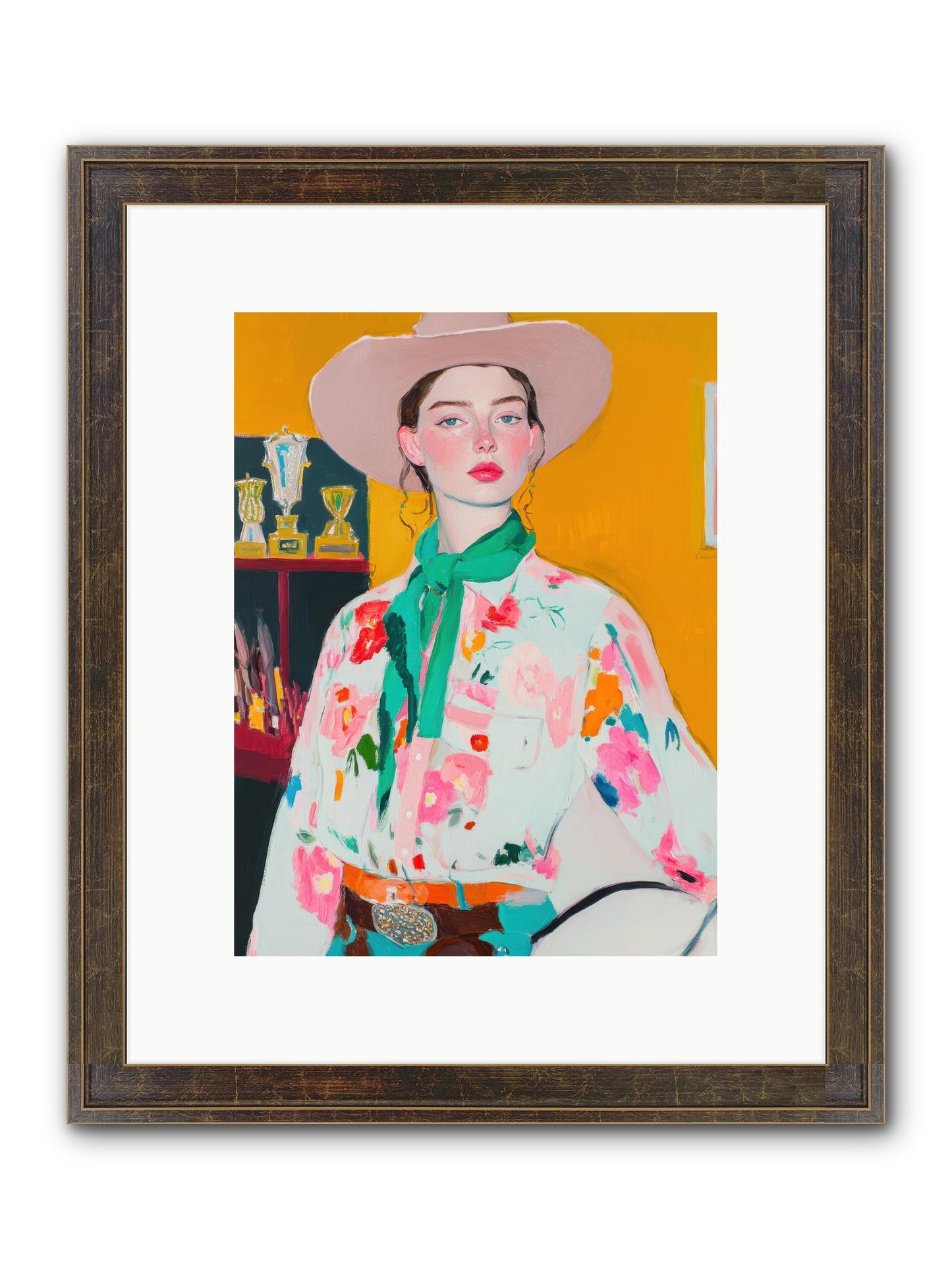 Rebel Rider Framed Print - Slimwoods Black/Gold 9x12