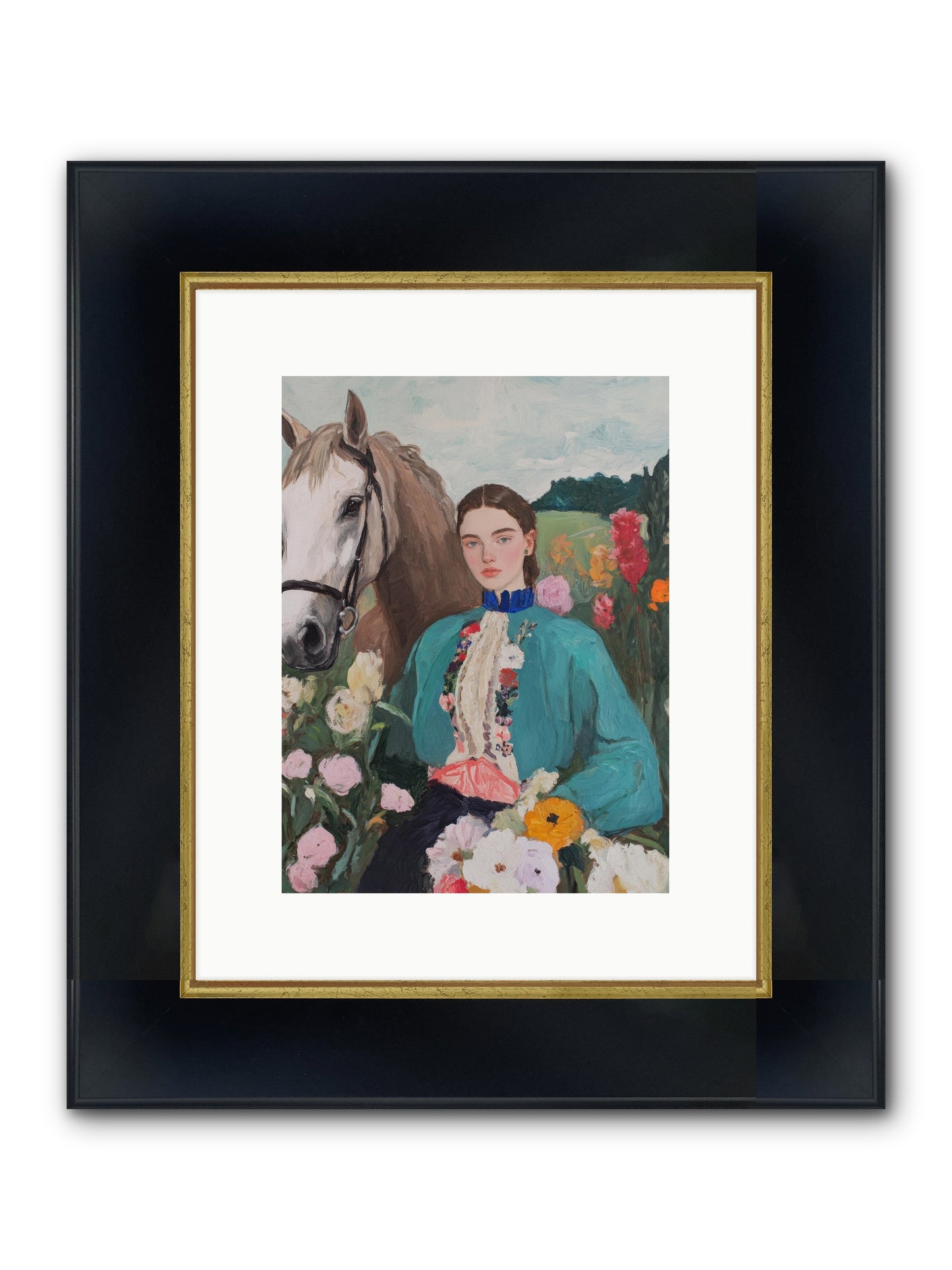Rebel Spirit Framed Print - Wide Black w/Gold 9x12