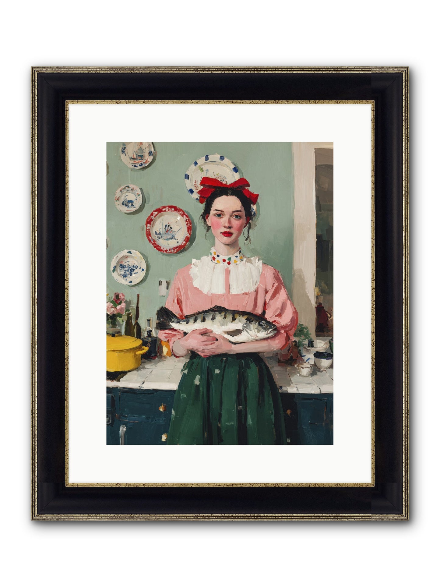 Recipe Rebellion Framed Print - Black & Gold 12x16
