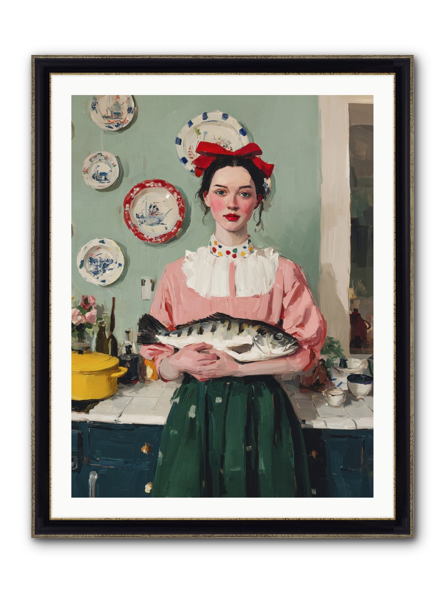 Recipe Rebellion Framed Print - Black & Gold 30x40