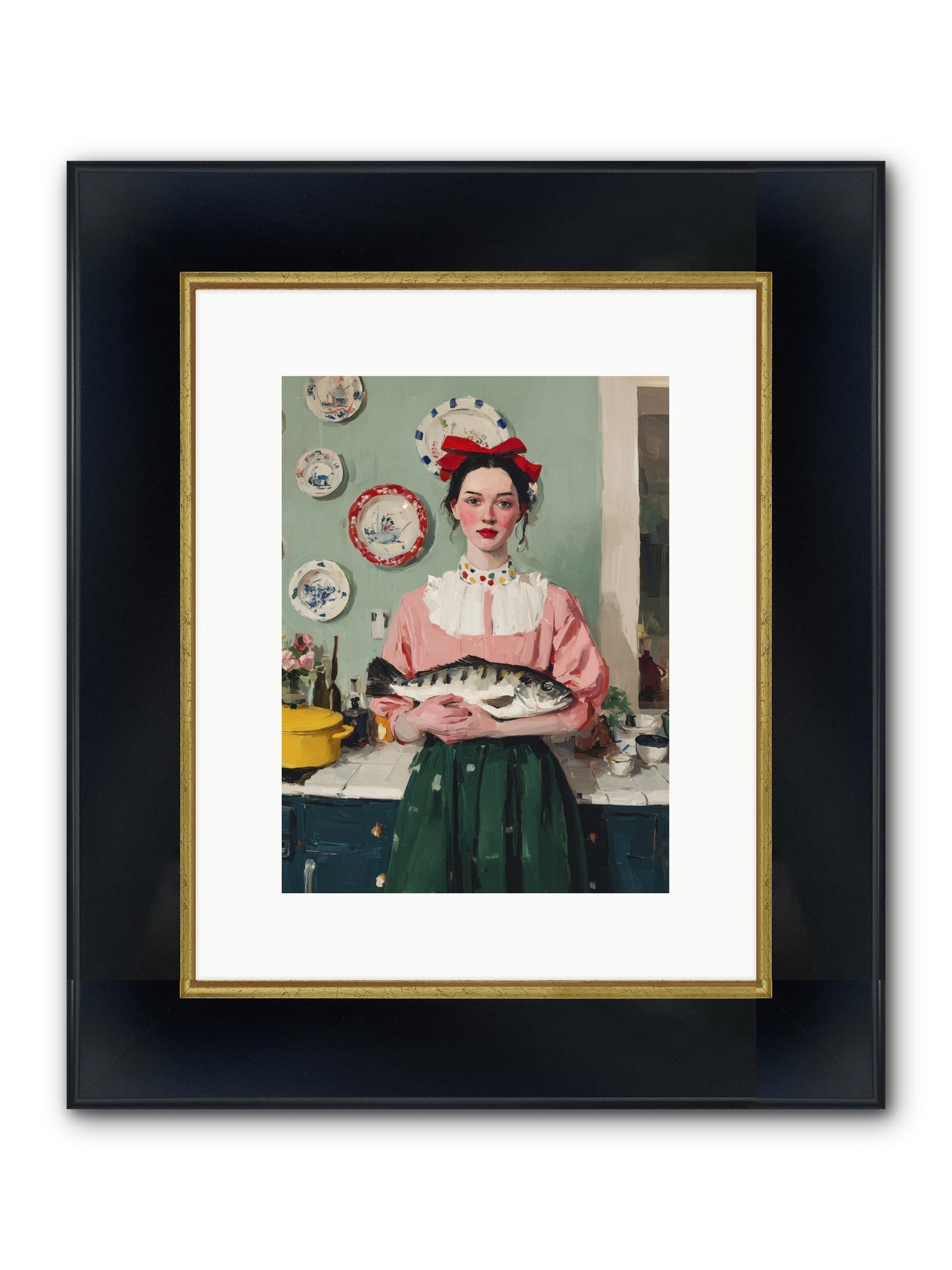 Recipe Rebellion Framed Print - Wide Black w/Gold 9x12
