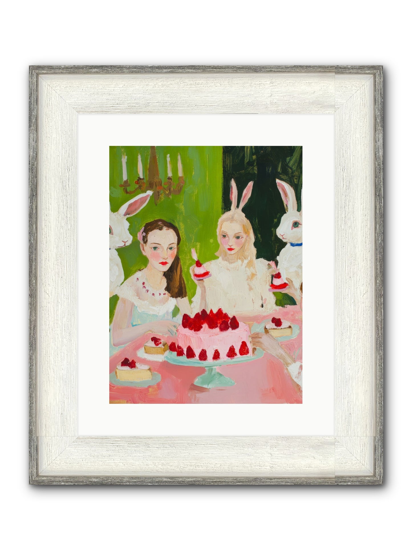 Red Fruit Dreamed Forever Framed Print - Driftwood White 12x16