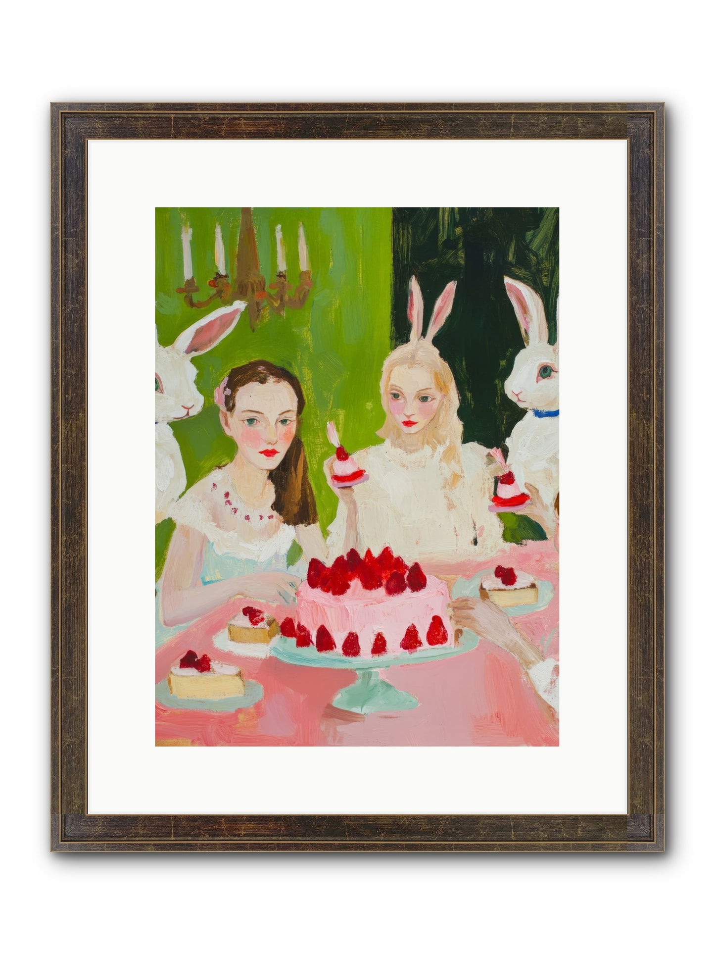 Red Fruit Dreamed Forever Framed Print - Slimwoods Black/Gold 12x16