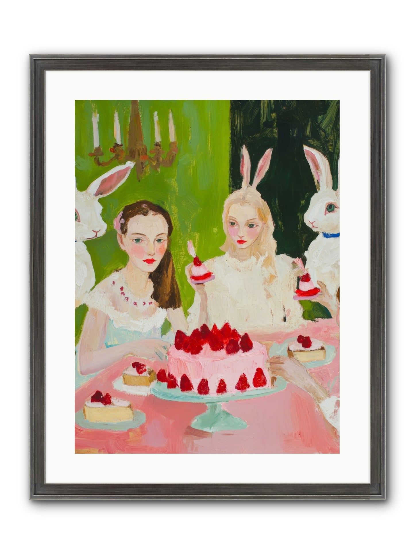 Red Fruit Dreamed Forever Framed Print - Slimwoods Black/Silver 18x24