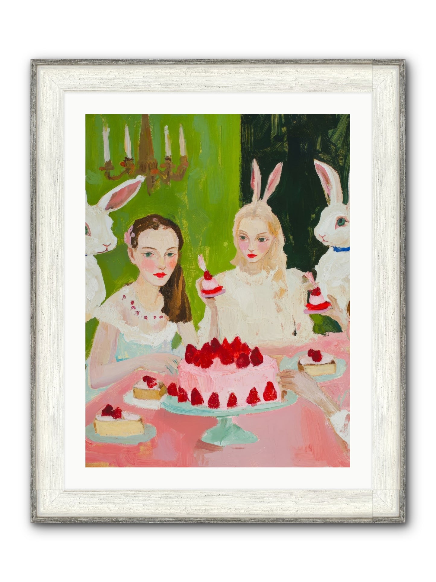 Red Fruit Dreamed Forever Framed Print - Driftwood White 24x32