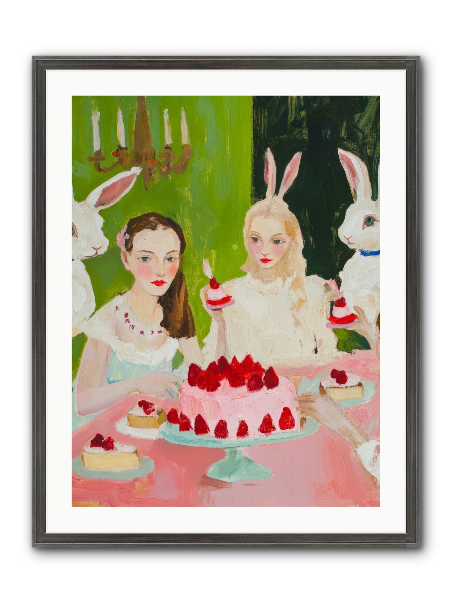 Red Fruit Dreamed Forever Framed Print - Slimwoods Black/Silver 24x32