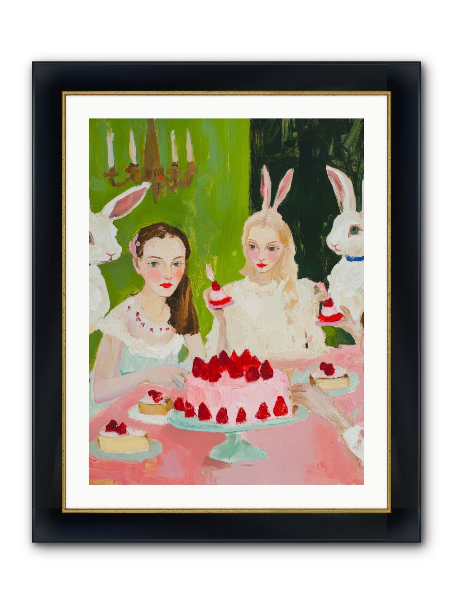 Red Fruit Dreamed Forever Framed Print - Wide Black w/Gold 24x32
