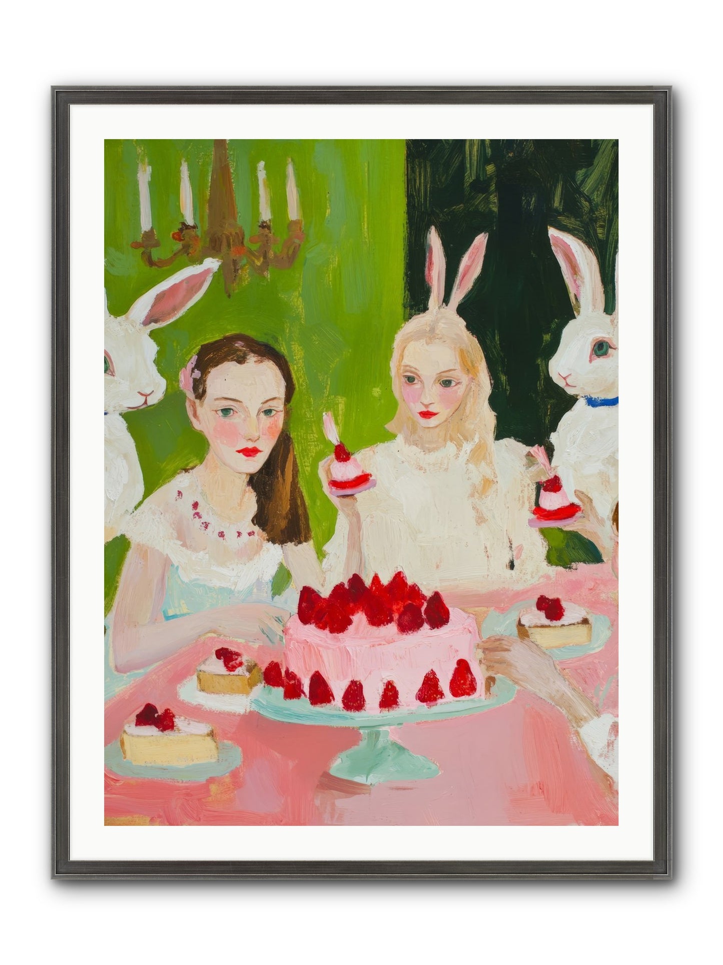 Red Fruit Dreamed Forever Framed Print - Slimwoods Black/Silver 30x40