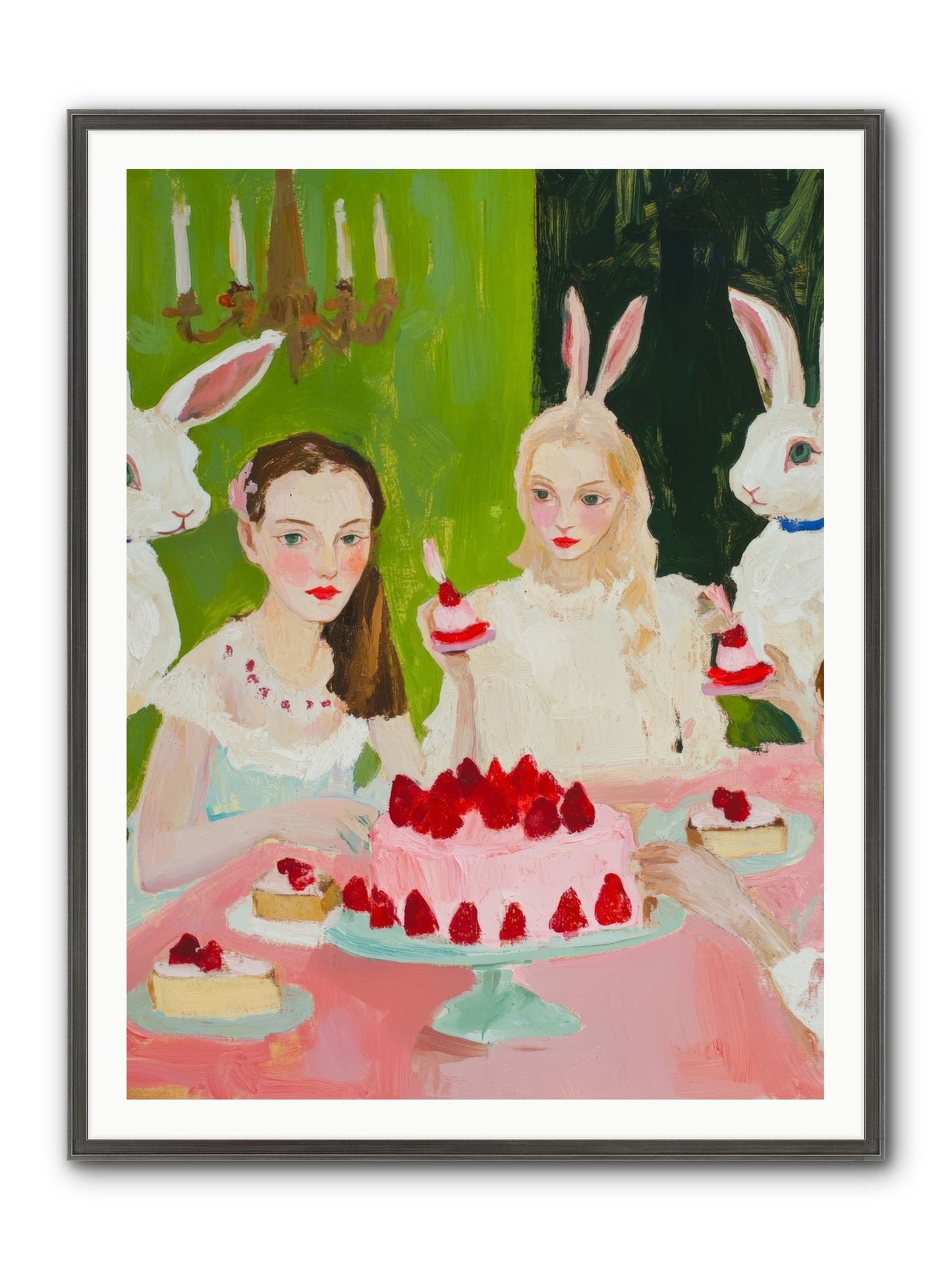 Red Fruit Dreamed Forever Framed Print - Slimwoods Black/Silver 36x48