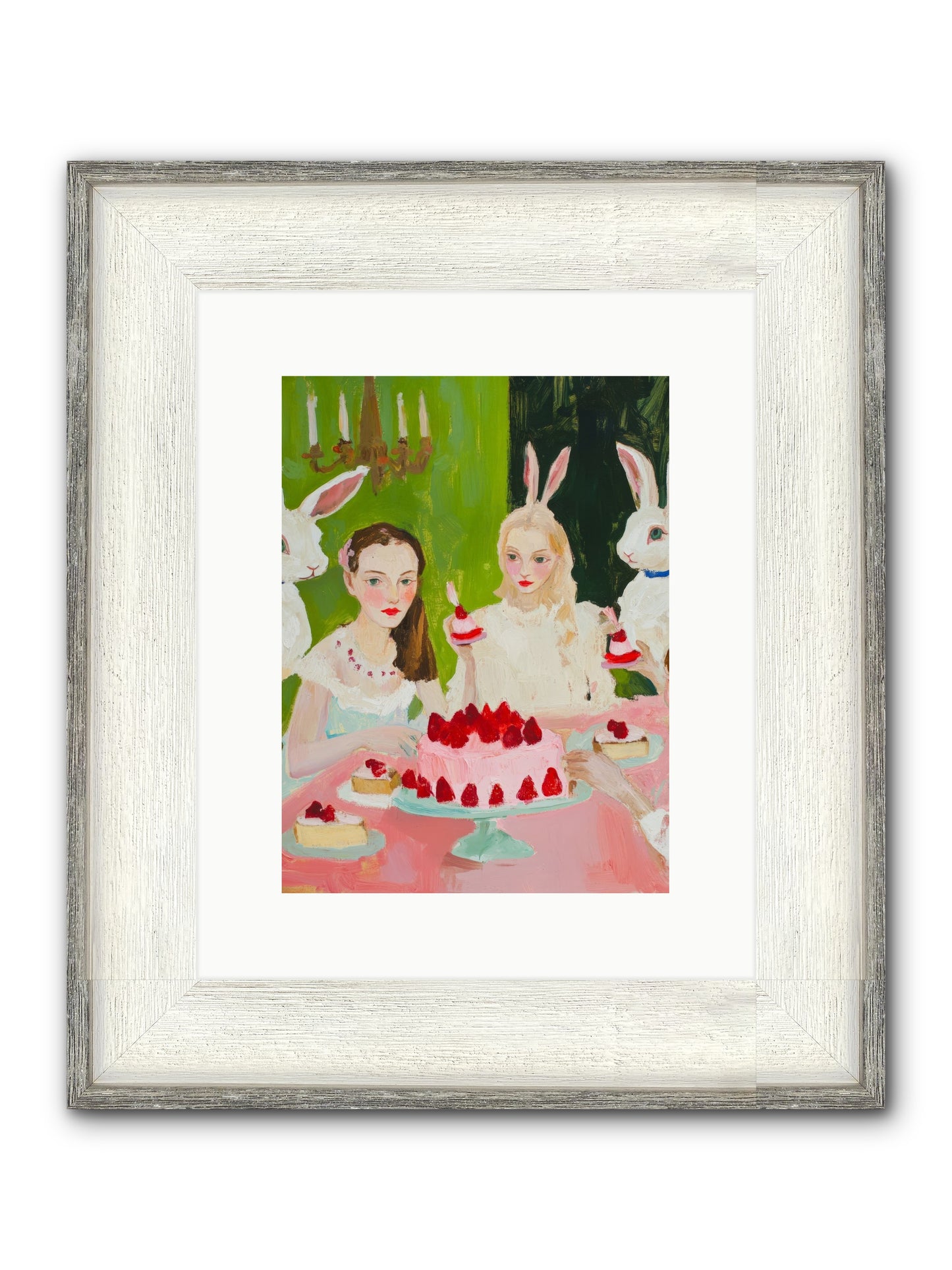 Red Fruit Dreamed Forever Framed Print - Driftwood White 9x12