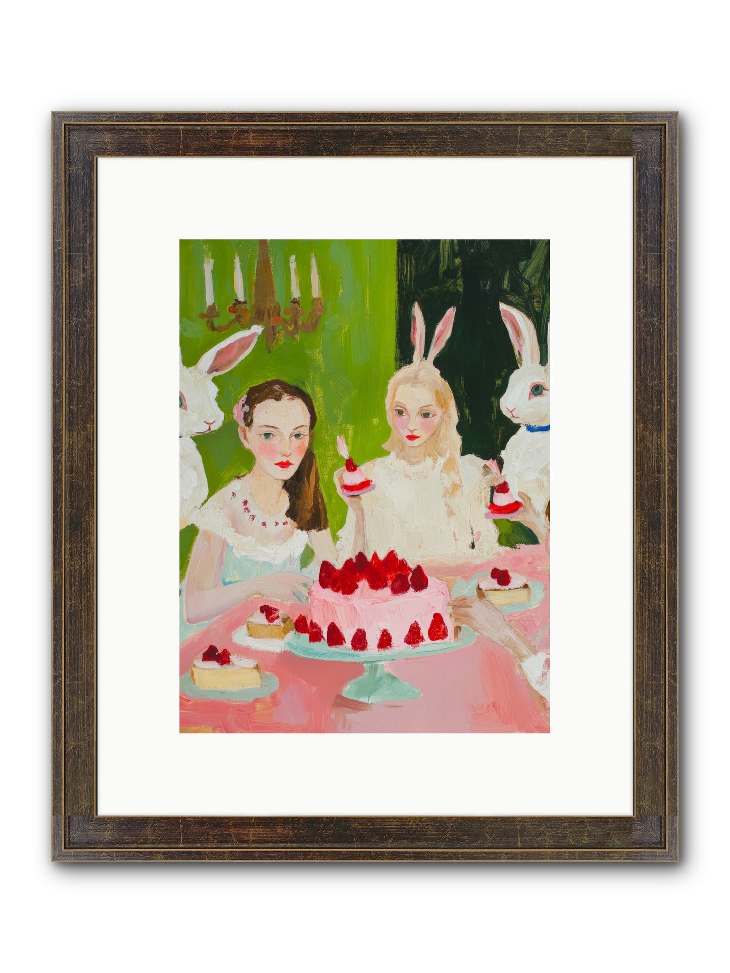 Red Fruit Dreamed Forever Framed Print - Slimwoods Black/Gold 9x12
