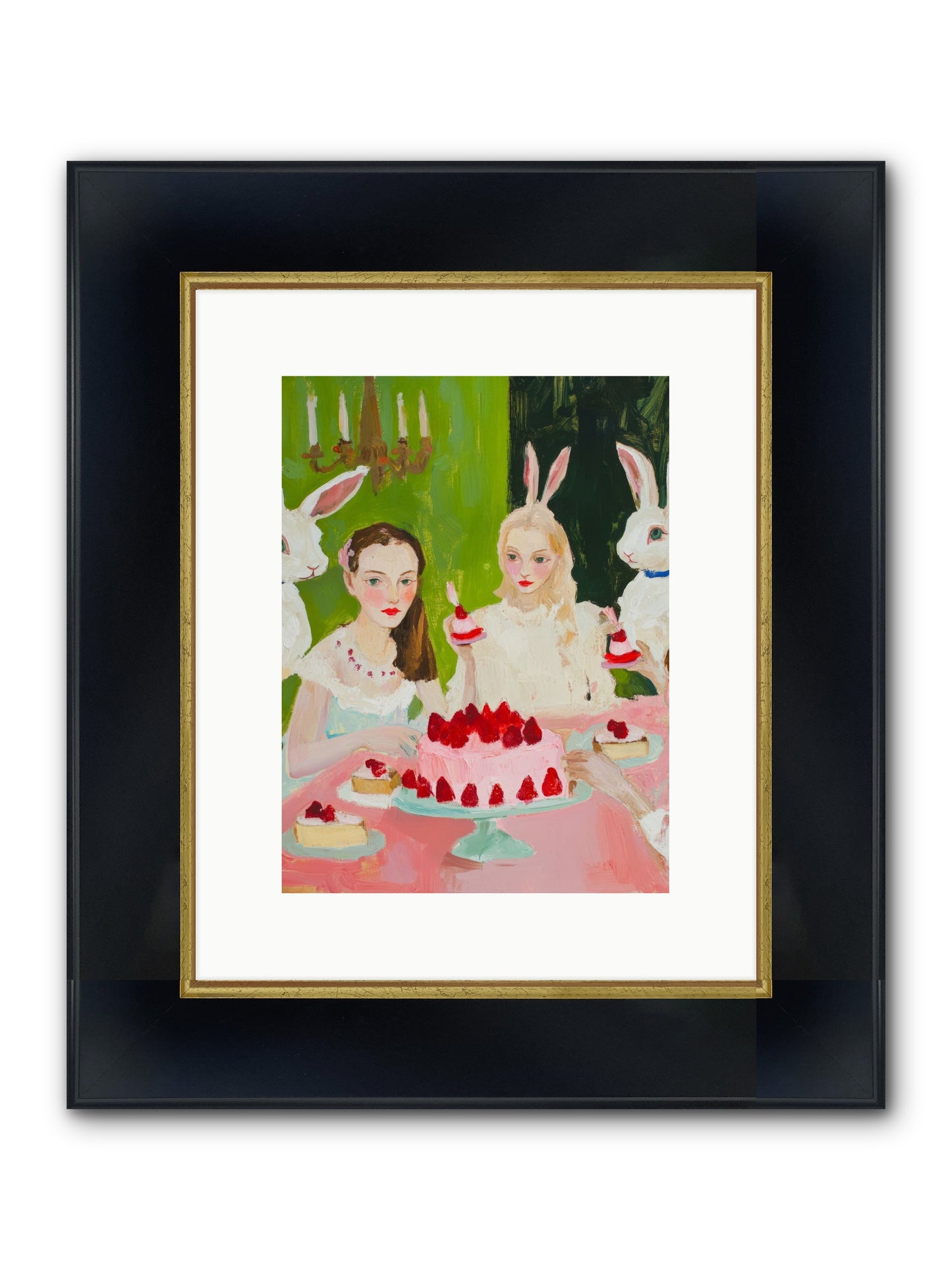Red Fruit Dreamed Forever Framed Print - Wide Black w/Gold 9x12