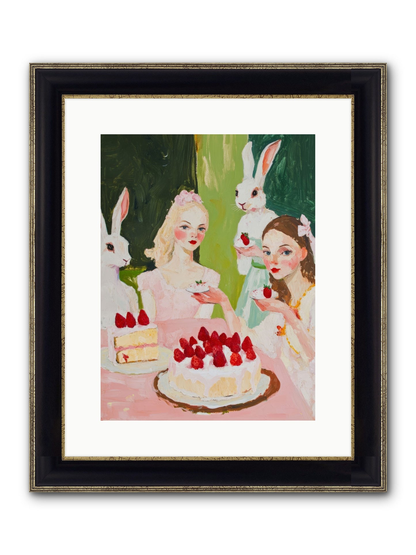 Red Fruit Dreamed Forever No.3 Framed Print - Black & Gold 12x16
