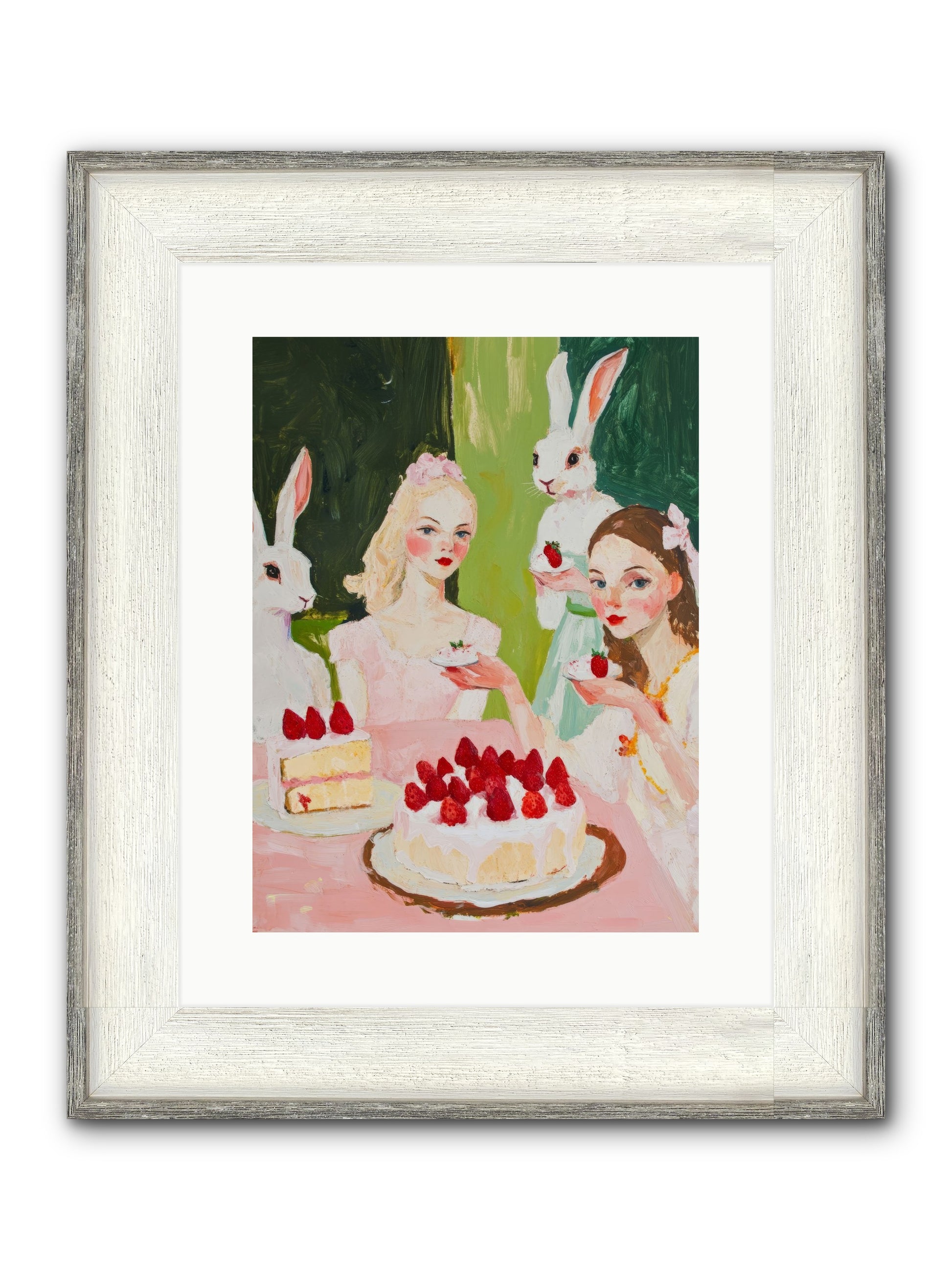Red Fruit Dreamed Forever No.3 Framed Print - Driftwood White 12x16