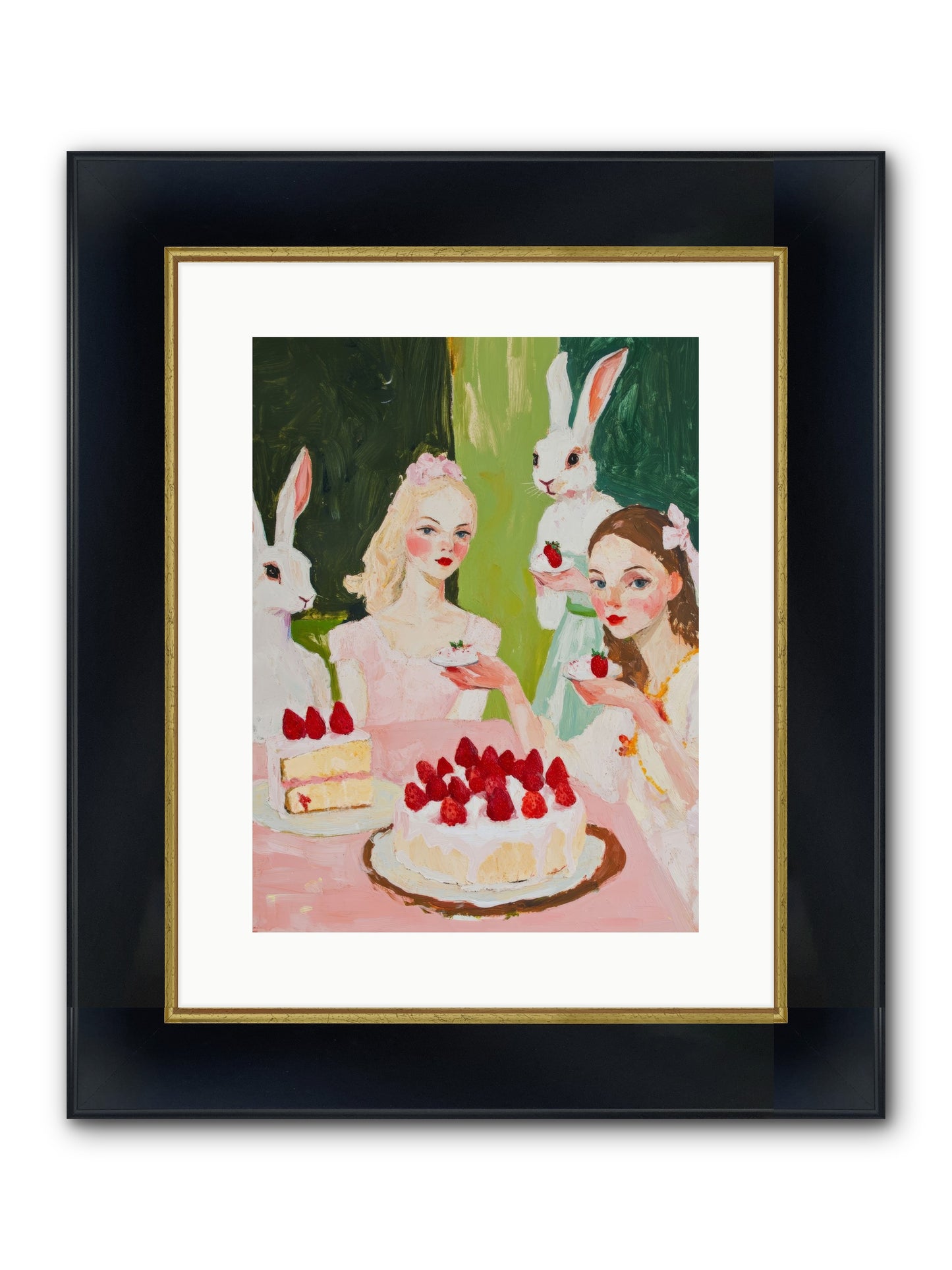 Red Fruit Dreamed Forever No.3 Framed Print - Wide Black w/Gold 12x16