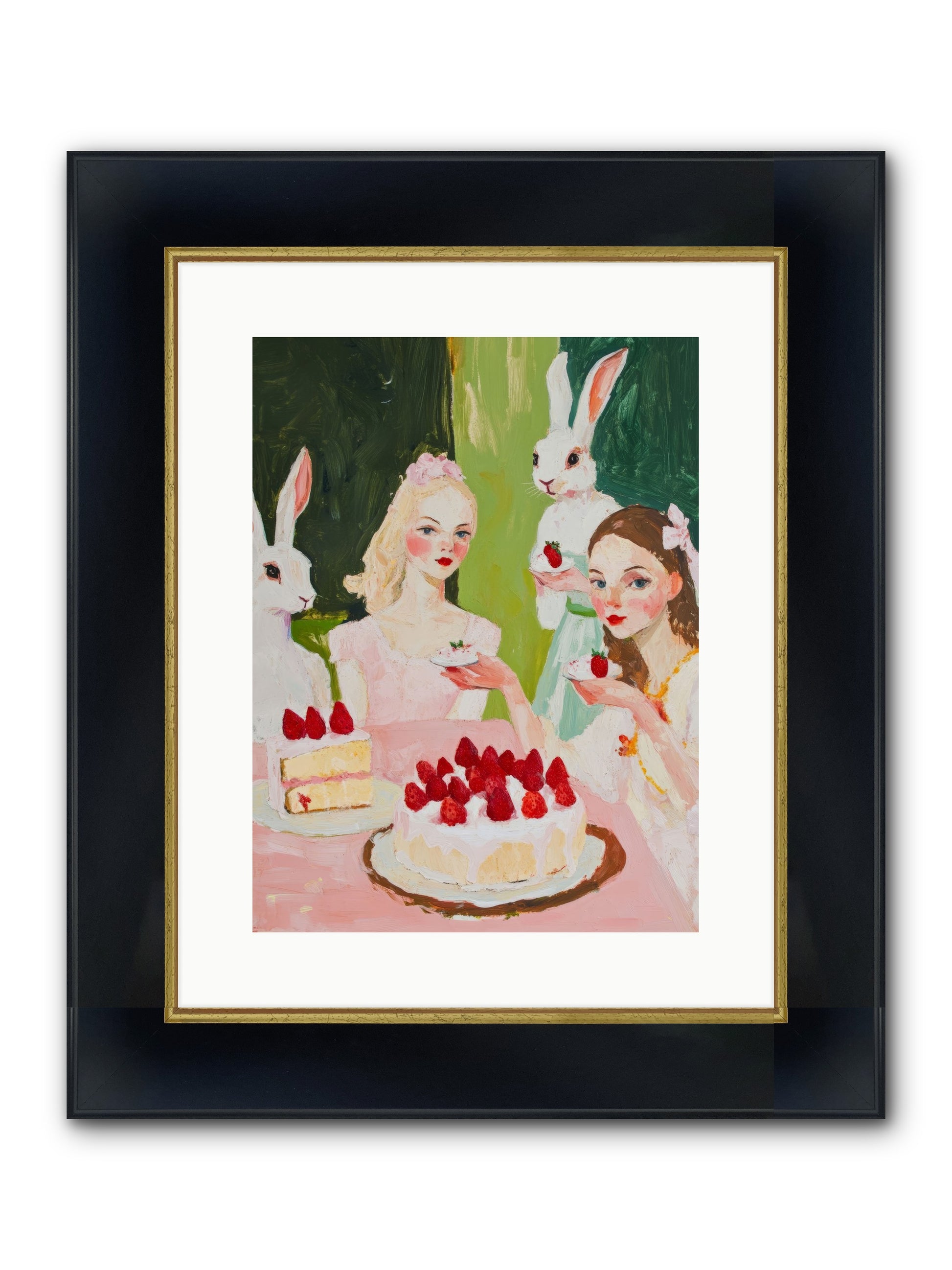 Red Fruit Dreamed Forever No.3 Framed Print - Wide Black w/Gold 12x16