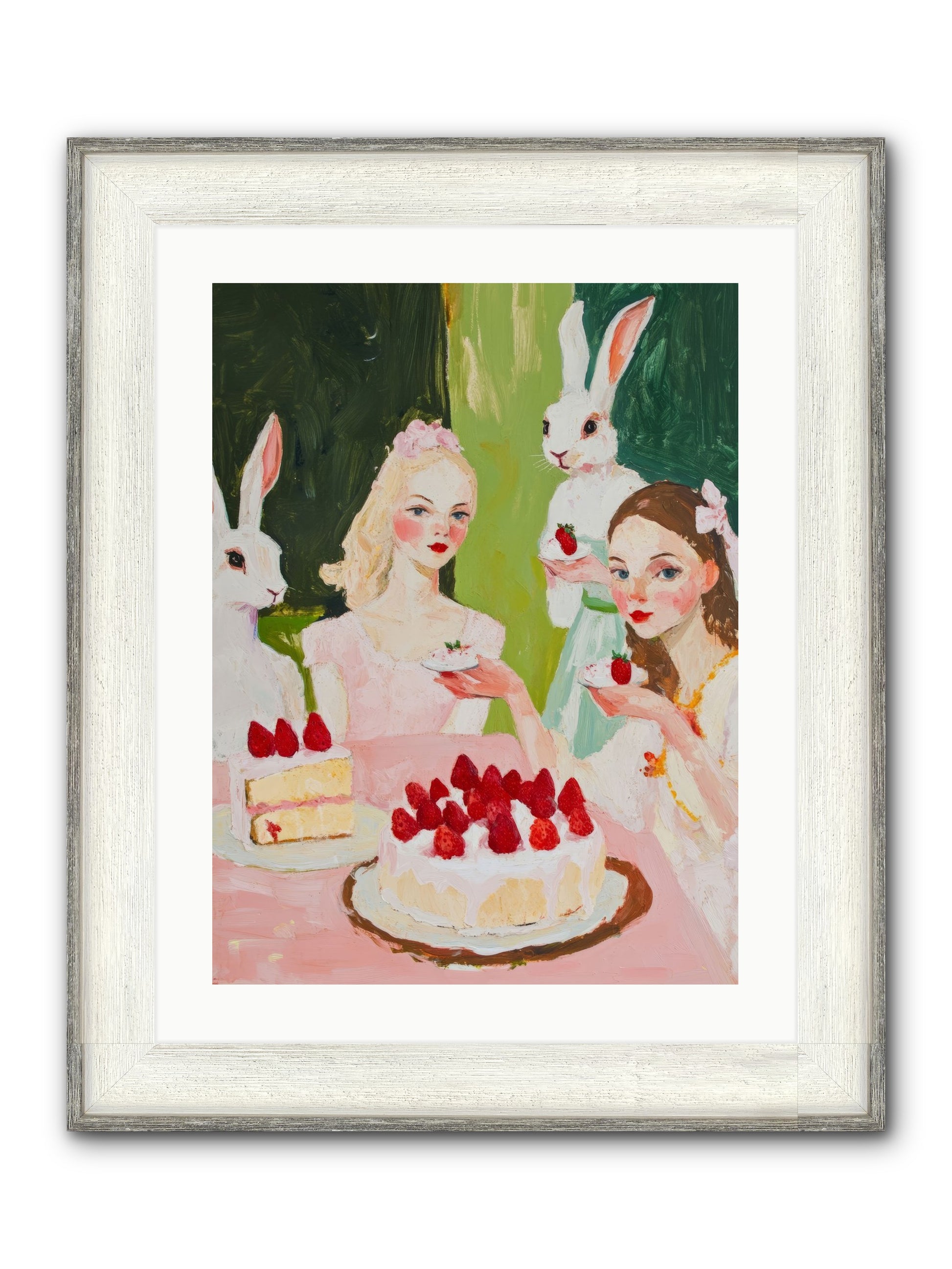Red Fruit Dreamed Forever No.3 Framed Print - Driftwood White 18x24