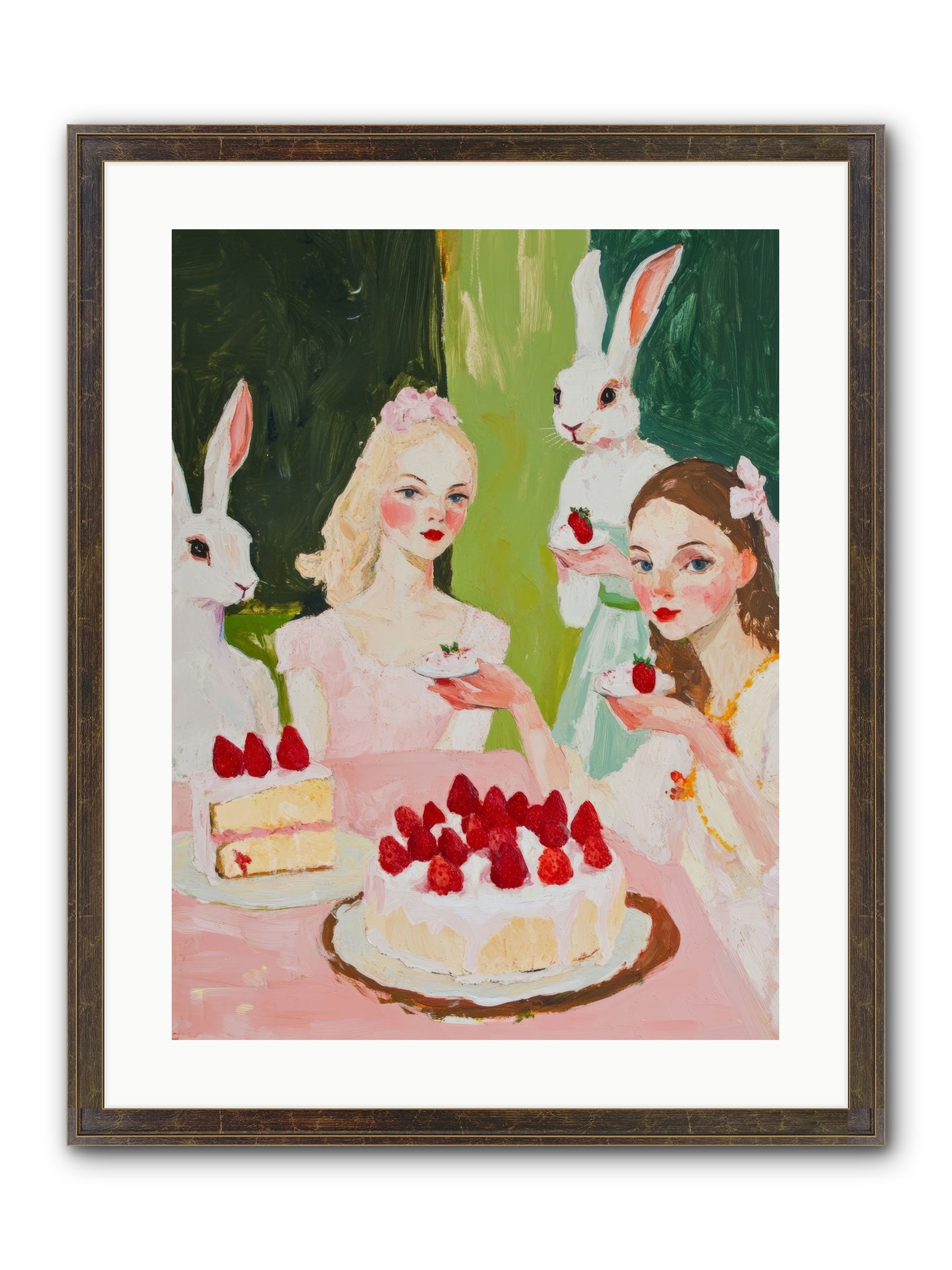 Red Fruit Dreamed Forever No.3 Framed Print - Slimwoods Black/Gold 18x24