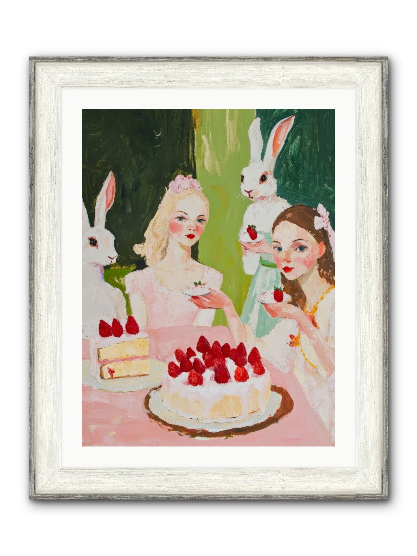 Red Fruit Dreamed Forever No.3 Framed Print - Driftwood White 24x32