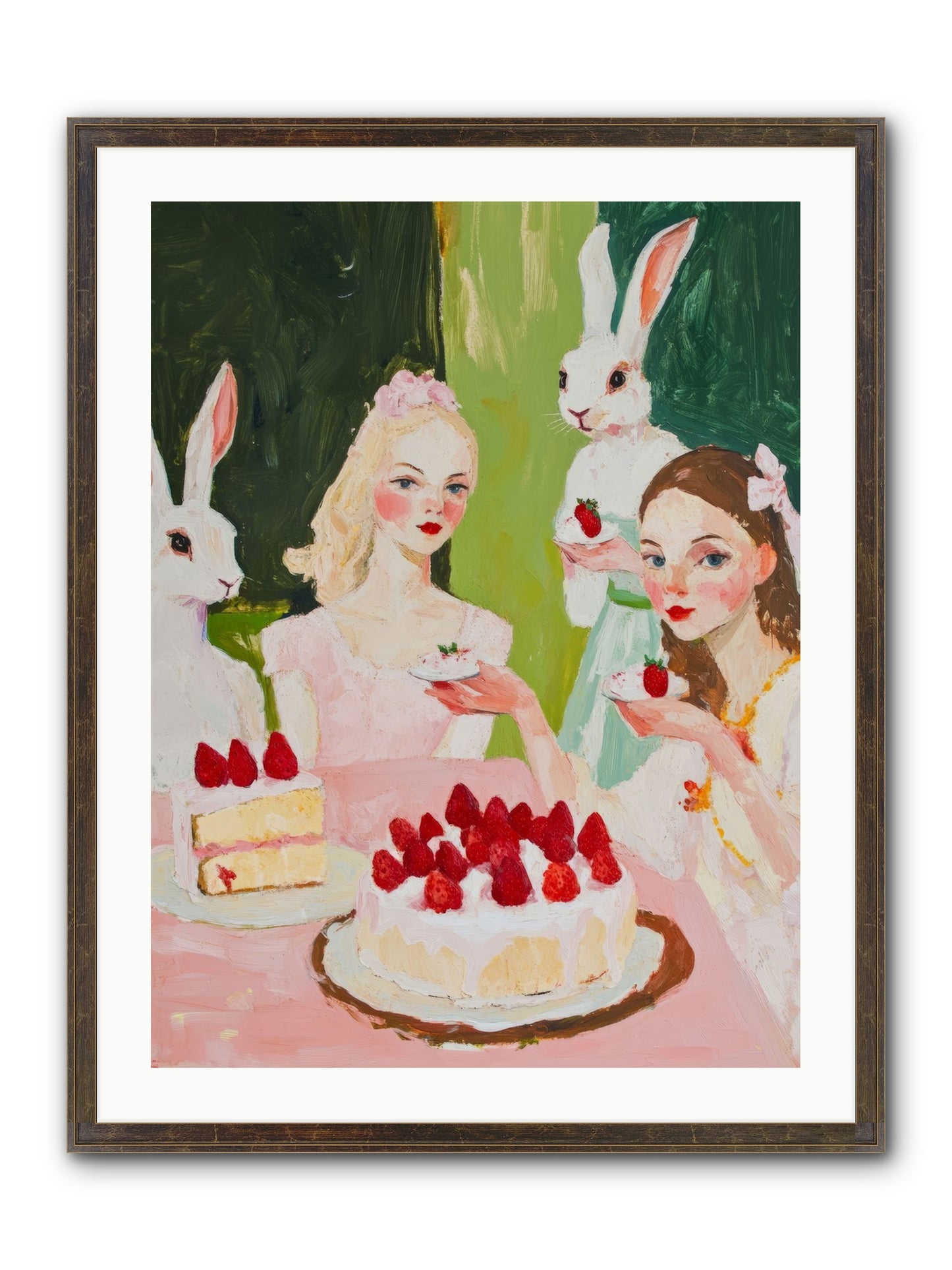 Red Fruit Dreamed Forever No.3 Framed Print - Slimwoods Black/Gold 24x32