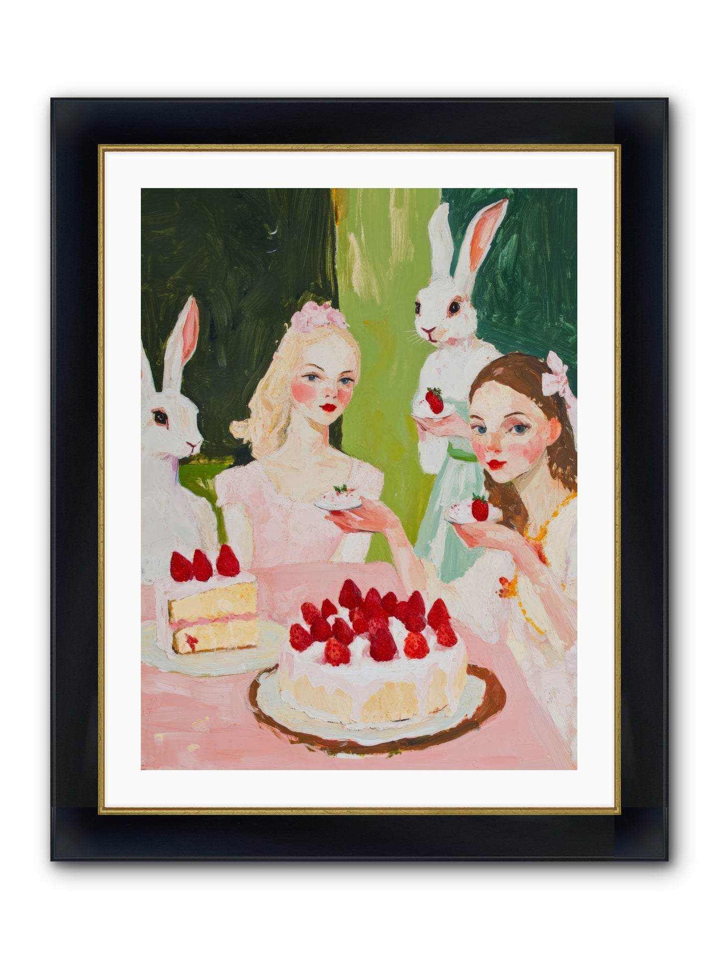 Red Fruit Dreamed Forever No.3 Framed Print - Wide Black w/Gold 24x32