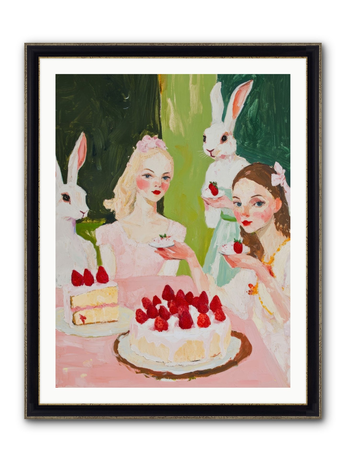 Red Fruit Dreamed Forever No.3 Framed Print - Black & Gold 30x40